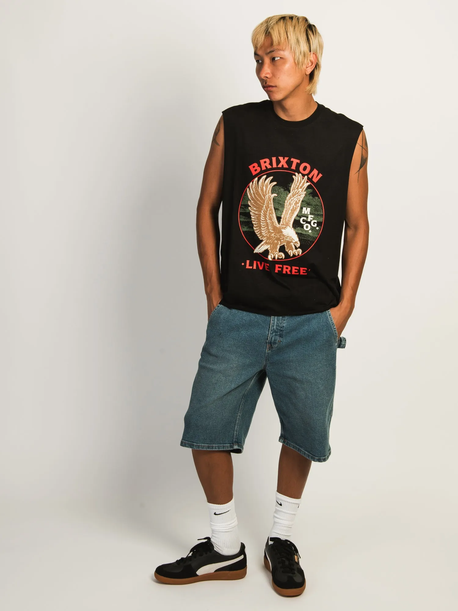 BRIXTON LIVE FREE MUSCLE TANK - BLACK sold by Boathouse product image thumbnail 3