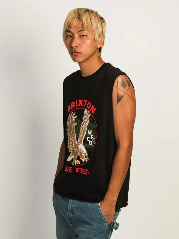BRIXTON LIVE FREE MUSCLE TANK - BLACK sold by Boathouse