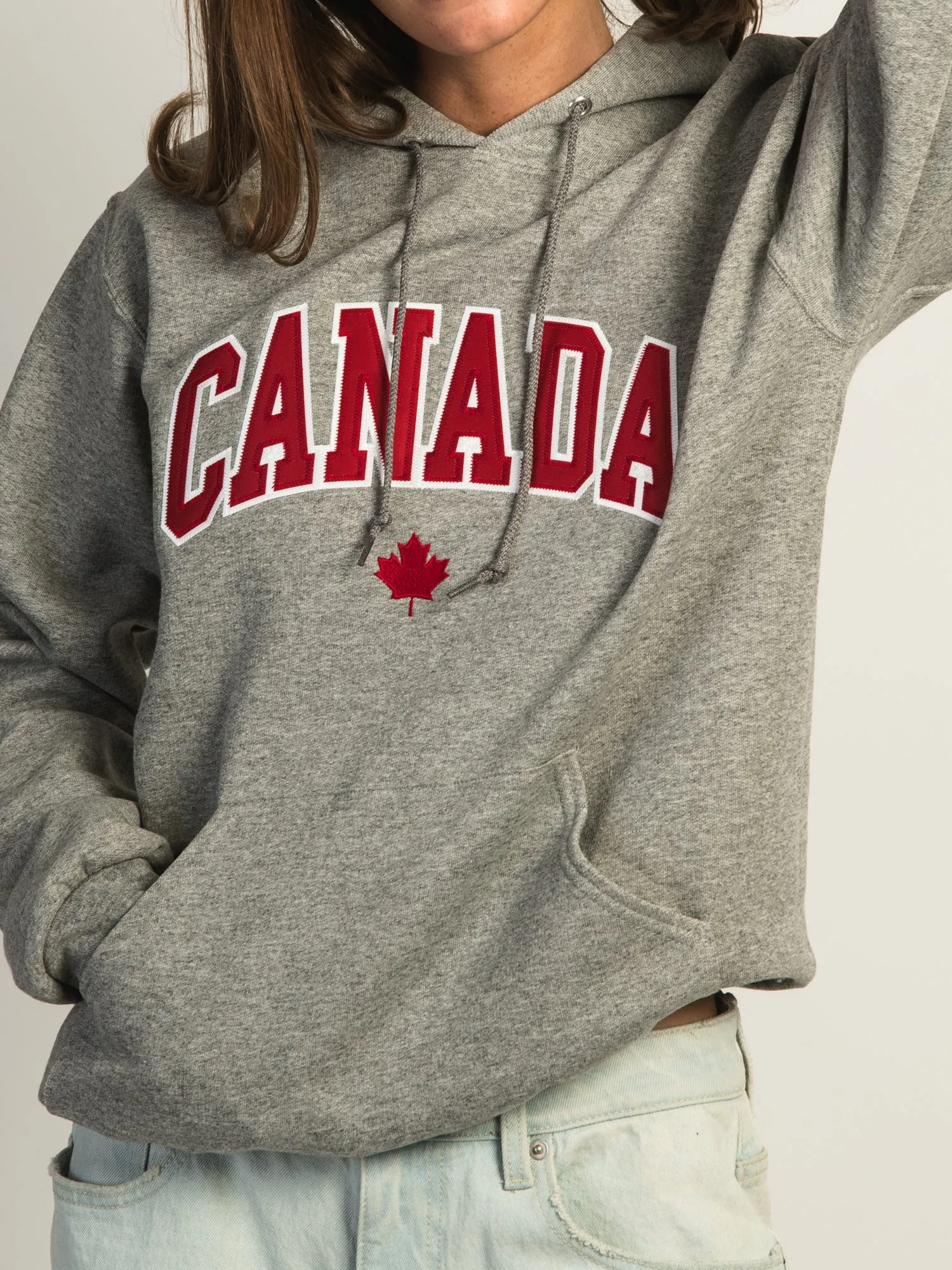 HOTLINE APPAREL CANADA EMBROIDERED HOODIE - HEATHER GREY sold by Boathouse product image thumbnail 2