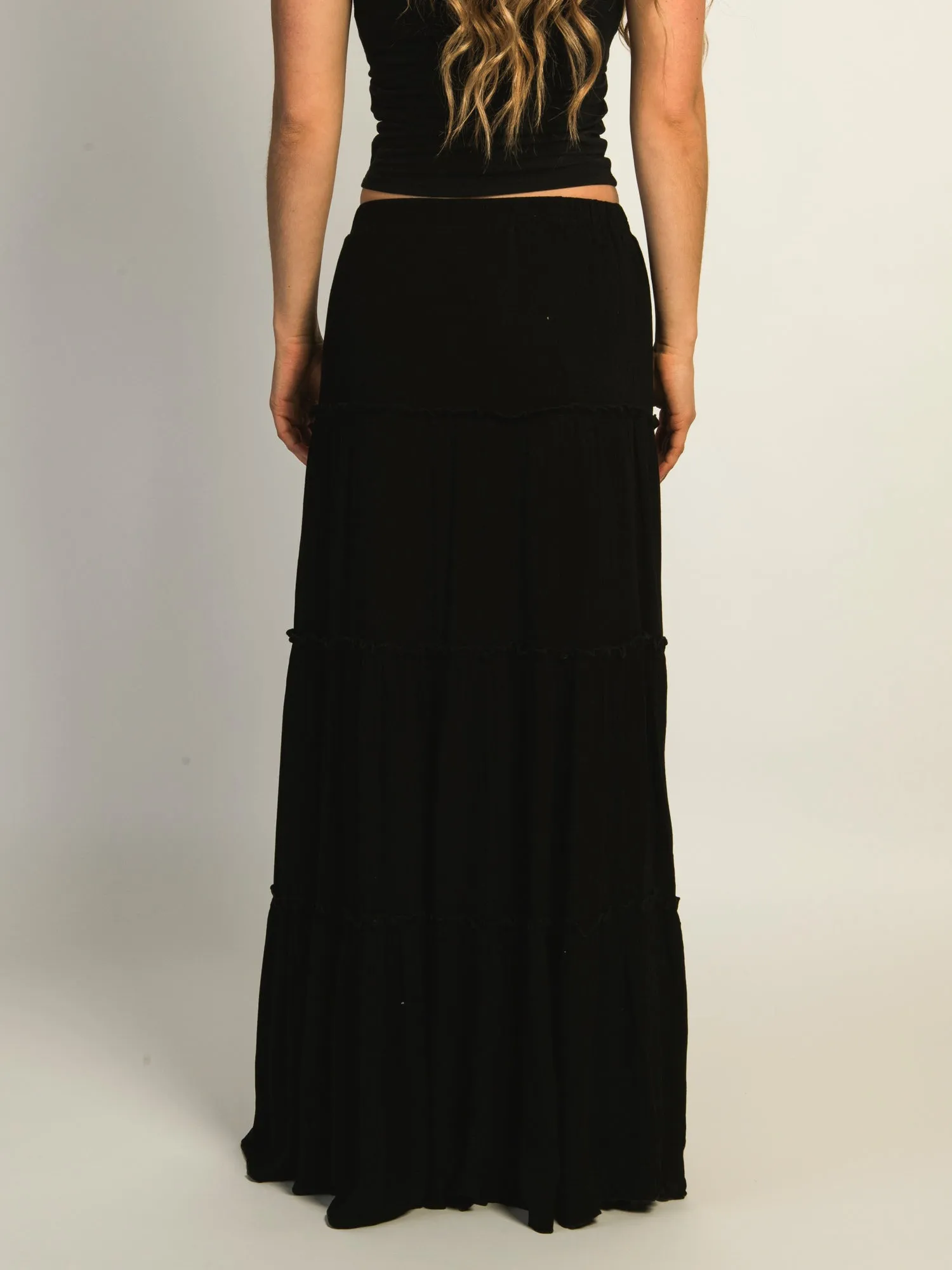 HARLOW TIERED SKIRT - BLACK sold by Boathouse product image thumbnail 4