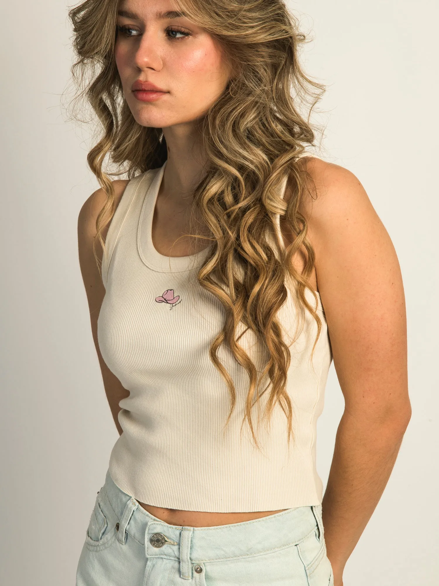 HARLOW KENDAL EMBROIDERED TANK TOP - COWBOY HAT sold by Boathouse product image thumbnail 3