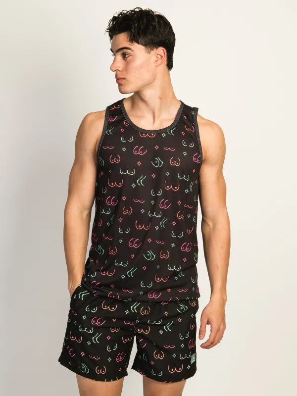 ISLAND HAZE BOOBIES AOP TANK - BLACK sold by Boathouse