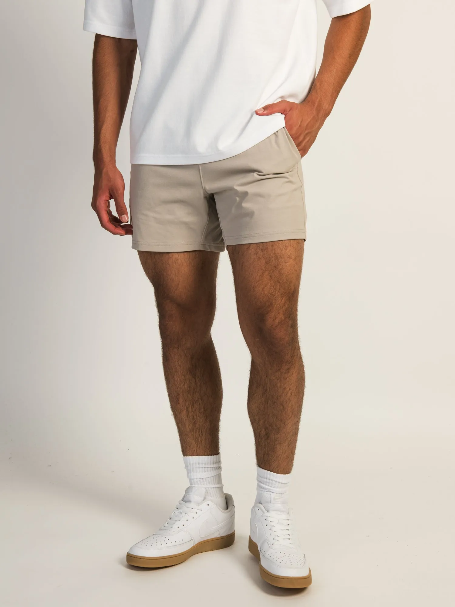 KOLBY KEEP COOL STRETCH PULL ON SHORT - PEBBLE sold by Boathouse
