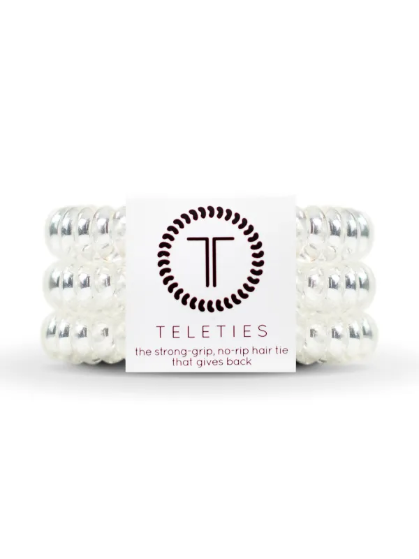 TELETIES HAIR TIE LARGE - CRYSTAL CLEAR sold by Boathouse