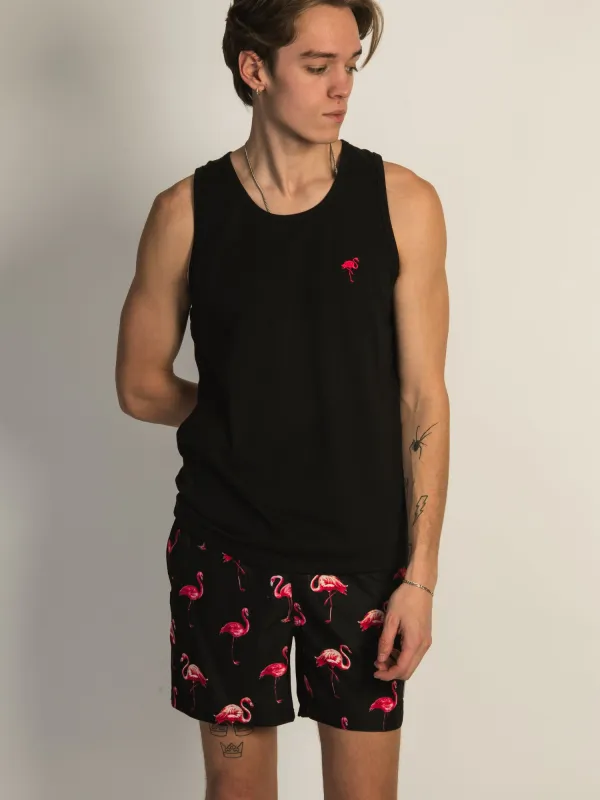 ISLAND HAZE FLAMINGO EMBROIDERED TANK sold by Boathouse