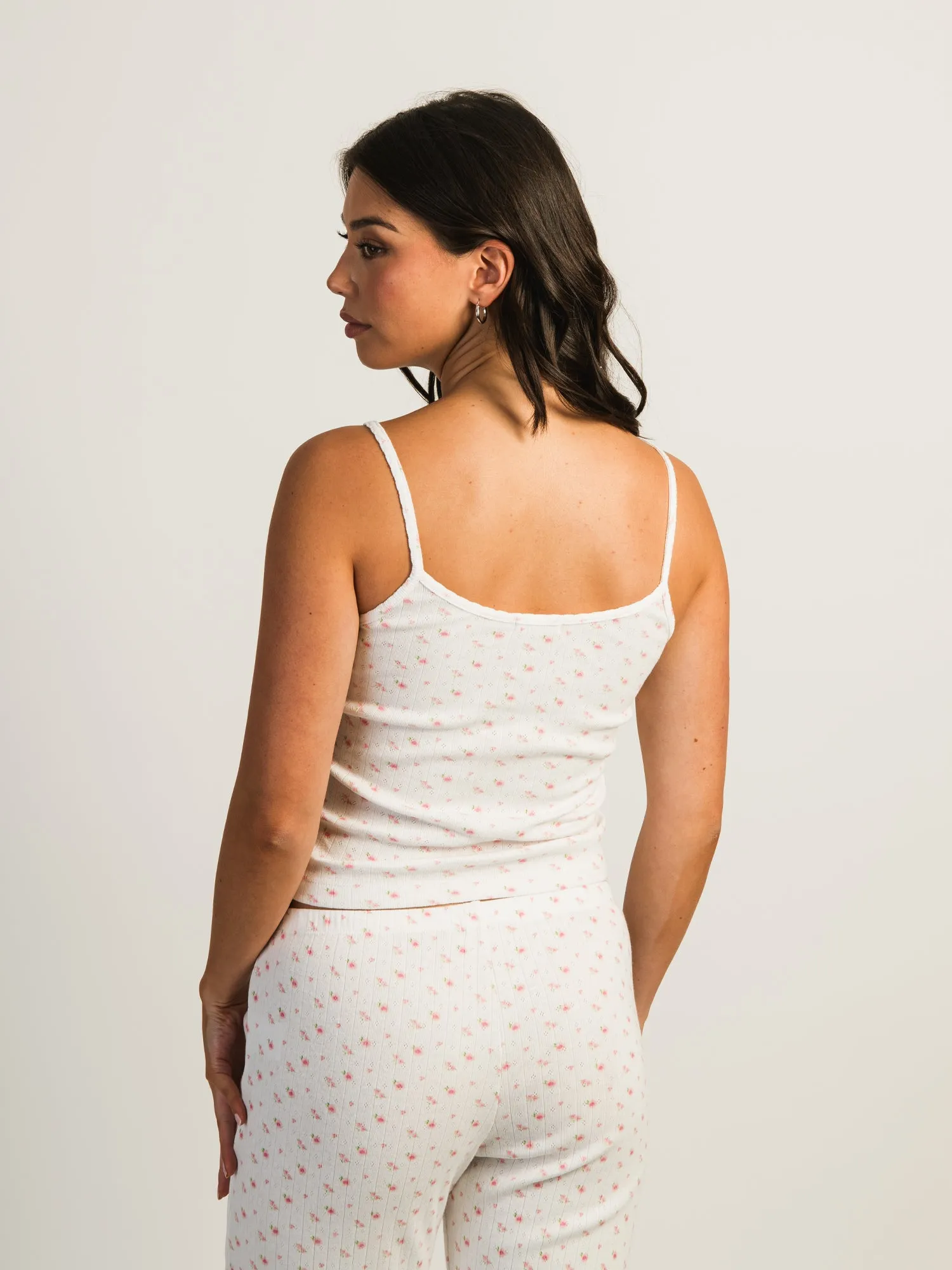 HARLOW PAYTON POINTELLE PRINT TANK - WHITE/PINK sold by Boathouse product image thumbnail 4