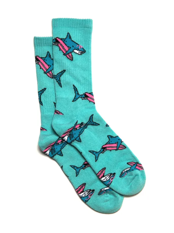 SCOUT & TRAIL SHARK SOCK - MINT sold by Boathouse