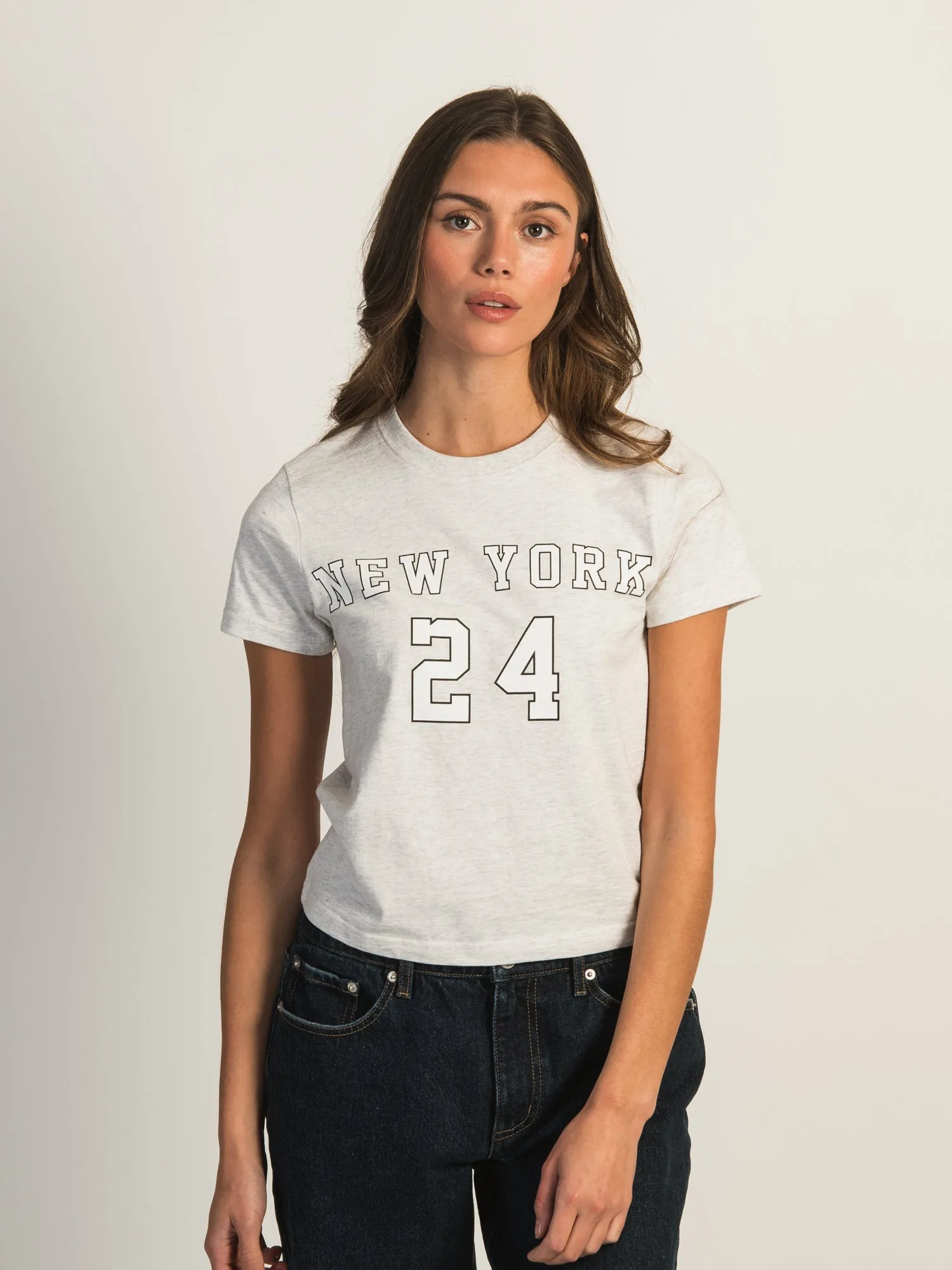HARLOW BRENNA MELANGE TEE - NEW YORk 24 sold by Boathouse product image thumbnail 2