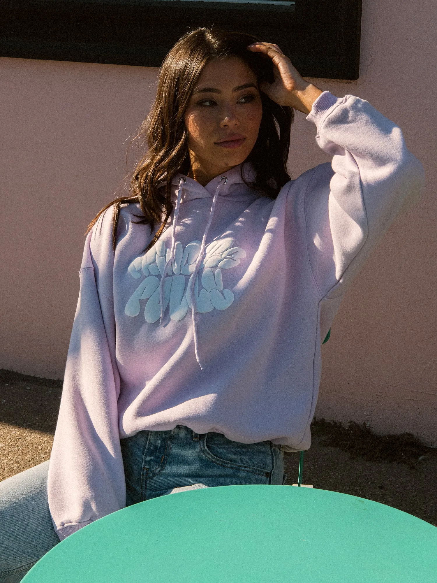 PRINCESS POLLY BUBBLE TEXT HOODIE sold by Boathouse