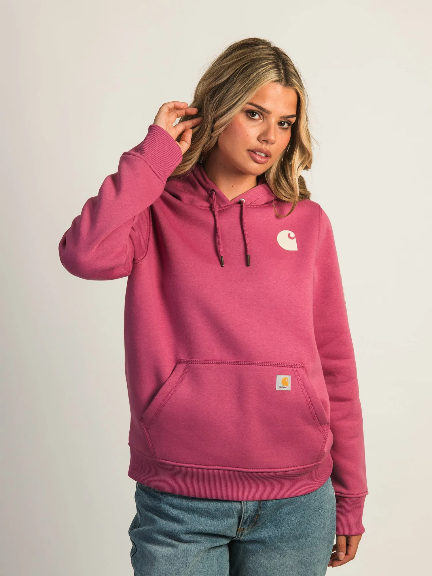 CARHARTT LOGO SLEEVE PULLOVER HOODIE sold by Boathouse product image thumbnail 2
