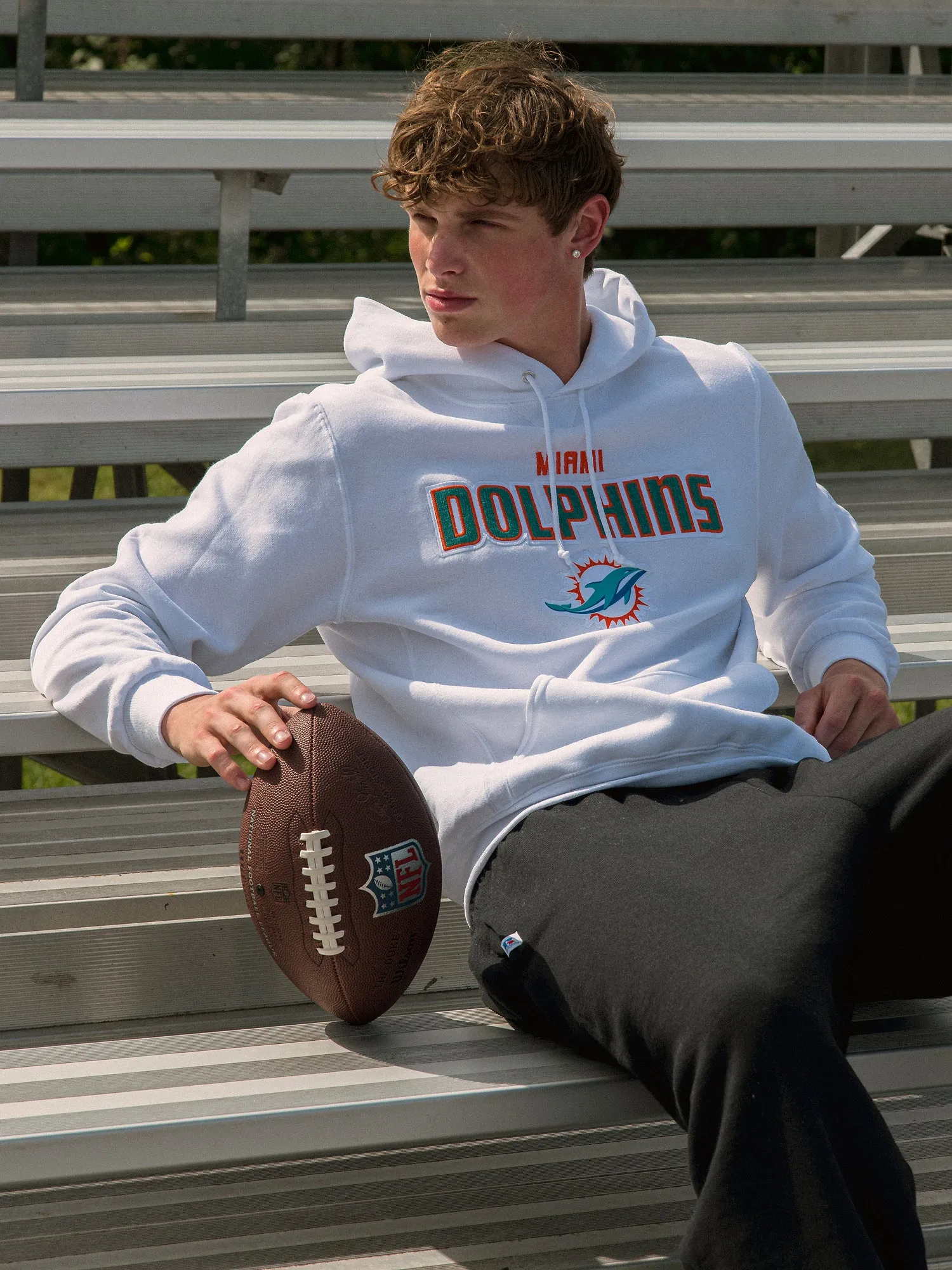 NFL MIAMI DOLPHINS LOGO PULLOVER HOODIE sold by Boathouse