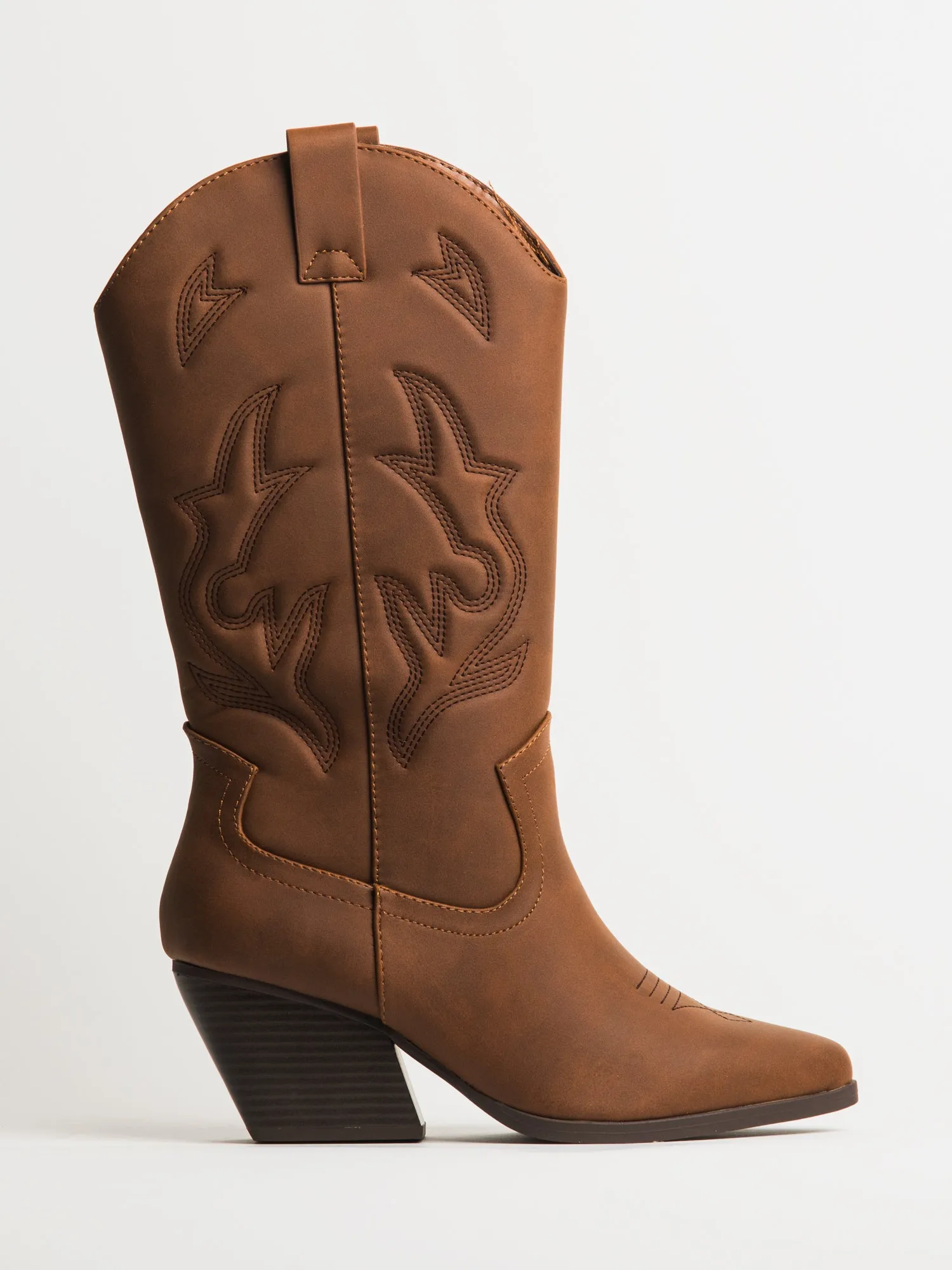 WOMENS HARLOW STASSIE COWBOY BOOTS - BROWN sold by Boathouse