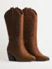 WOMENS HARLOW STASSIE COWBOY BOOTS - BROWN sold by Boathouse