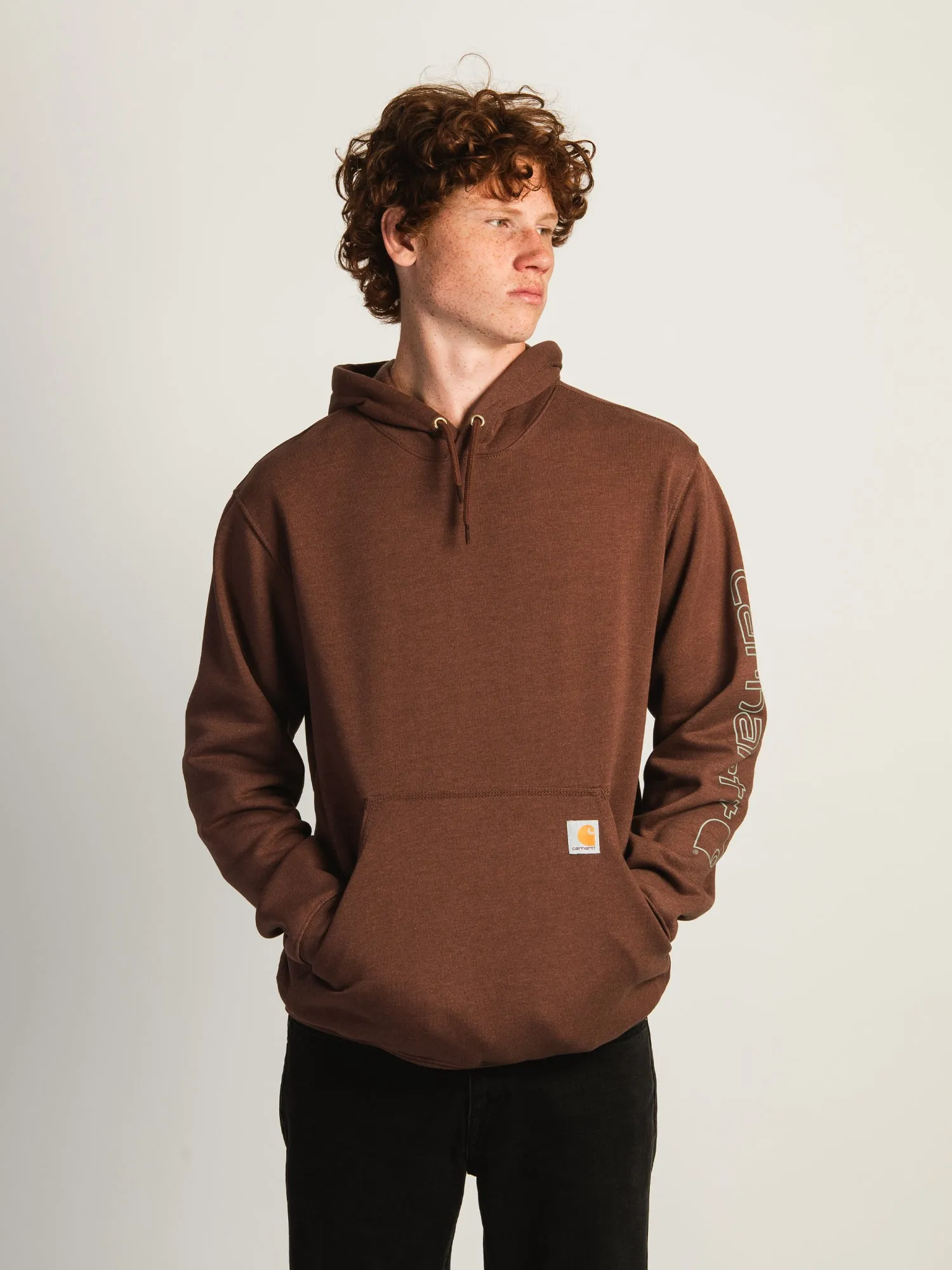 CARHARTT LOGO SLEEVE PULLOVER HOODIE sold by Boathouse product image thumbnail 2