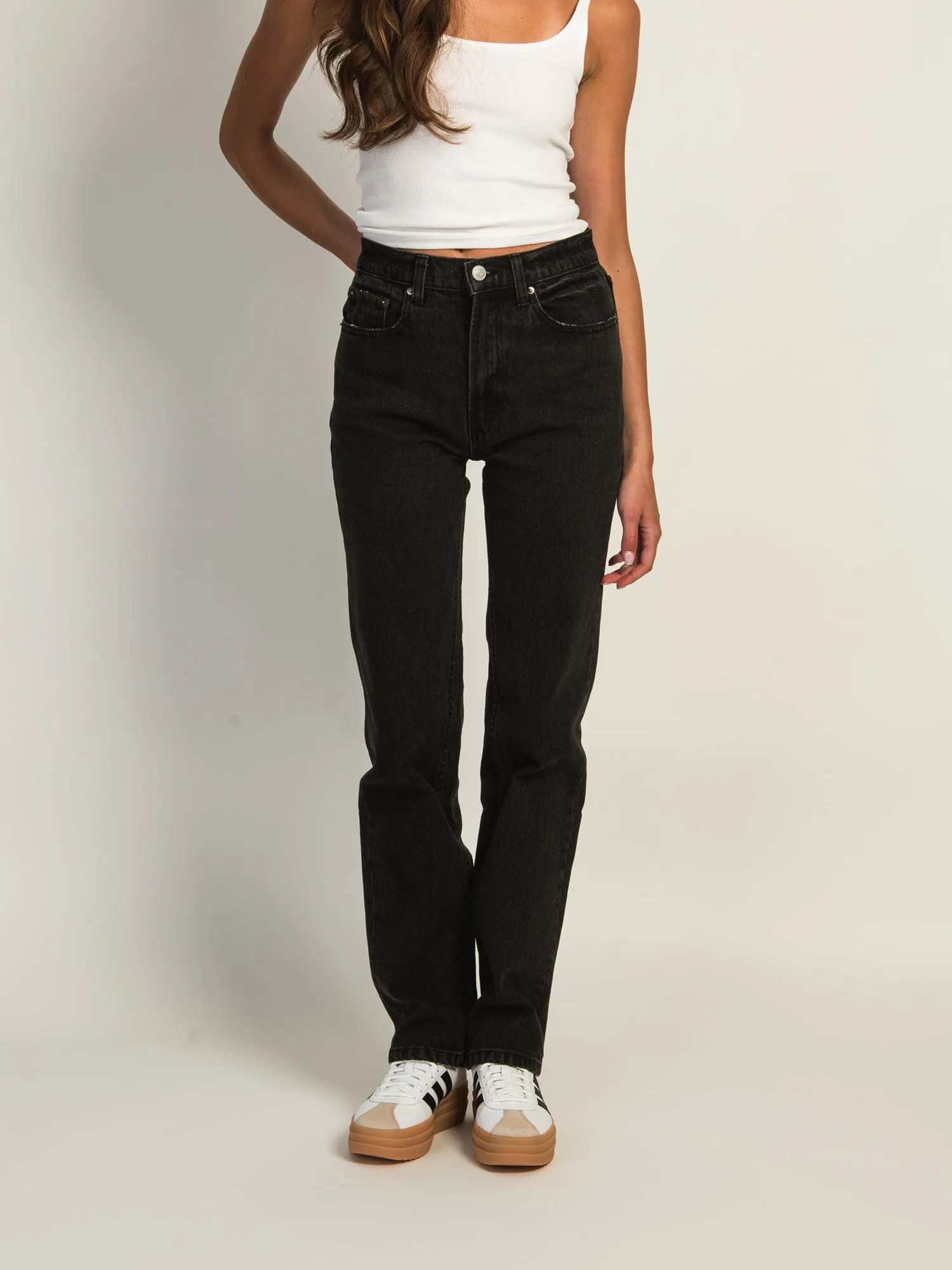 HARLOW HIGH-RISE STRAIGHT JEAN - BLACK sold by Boathouse product image thumbnail 2