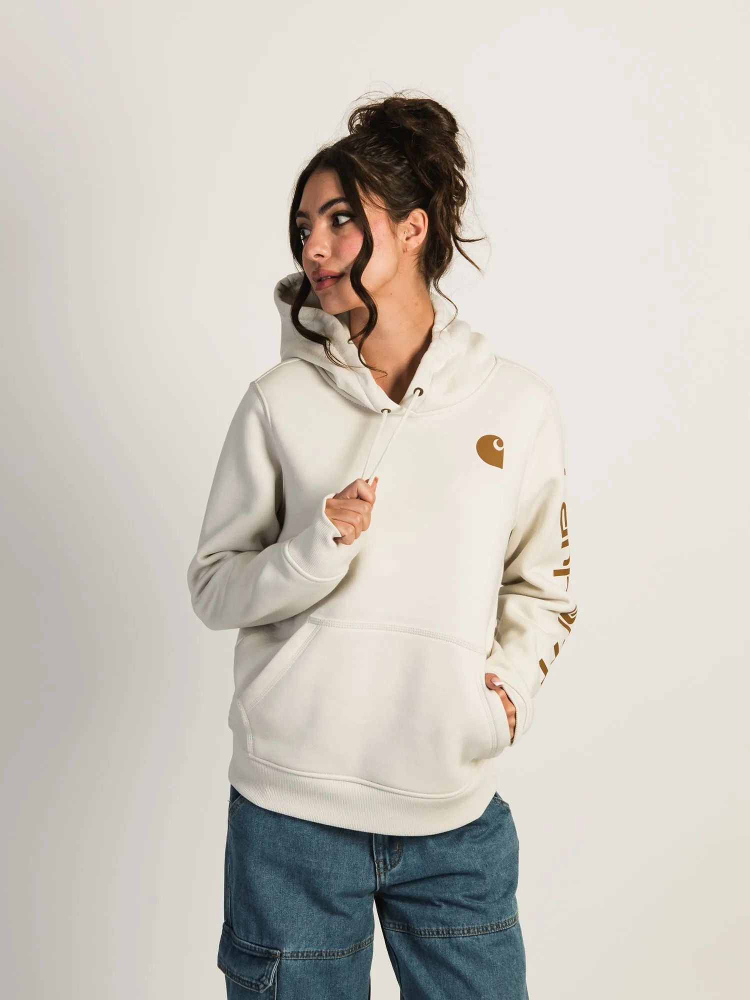 CARHARTT LOGO SLEEVE PULLOVER HOODIE sold by Boathouse product image thumbnail 3
