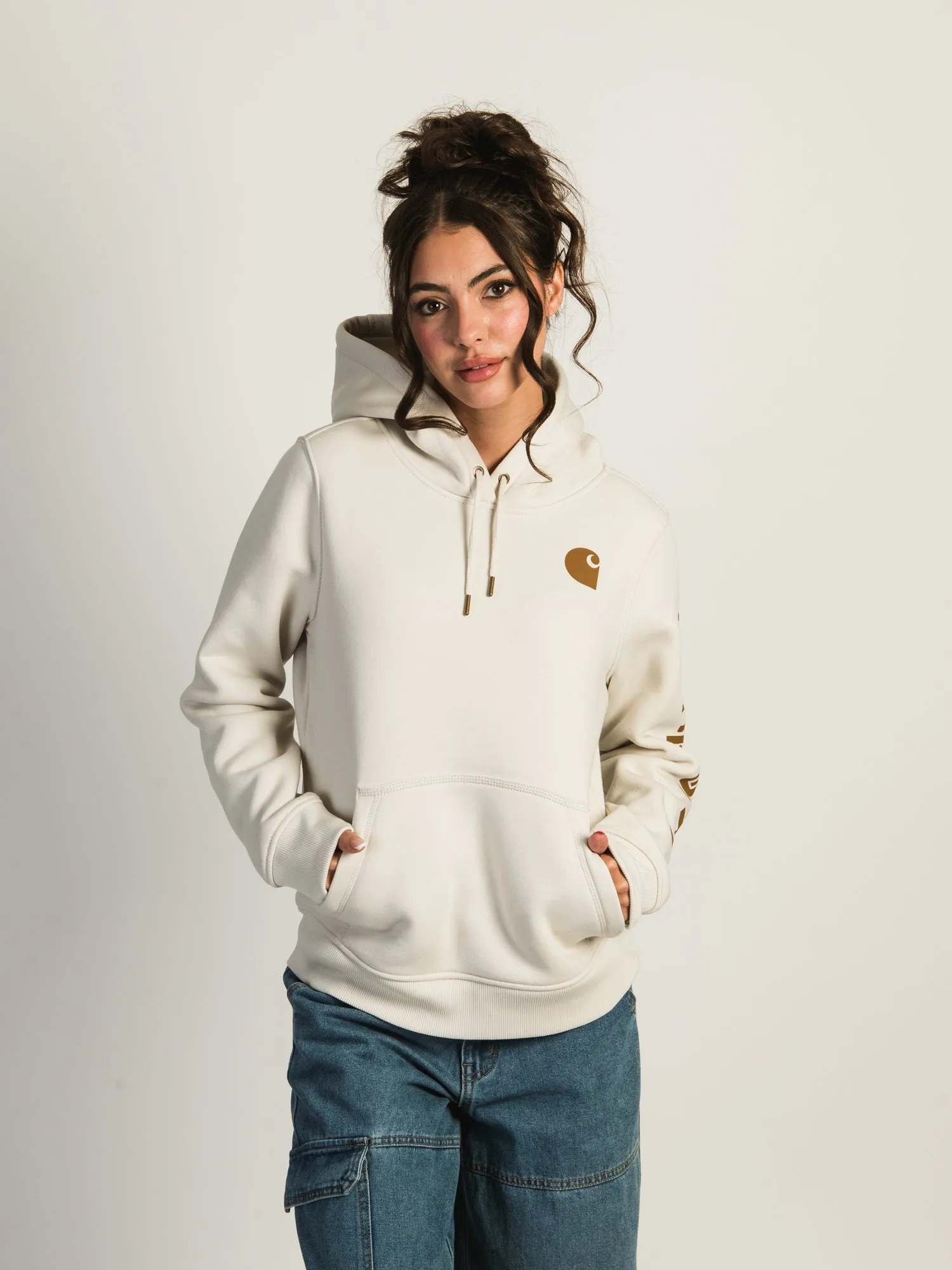 CARHARTT LOGO SLEEVE PULLOVER HOODIE sold by Boathouse product image thumbnail 2
