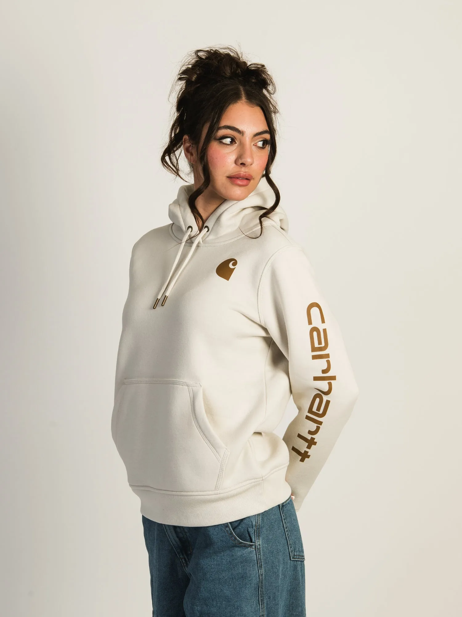 CARHARTT LOGO SLEEVE PULLOVER HOODIE sold by Boathouse product image thumbnail 4