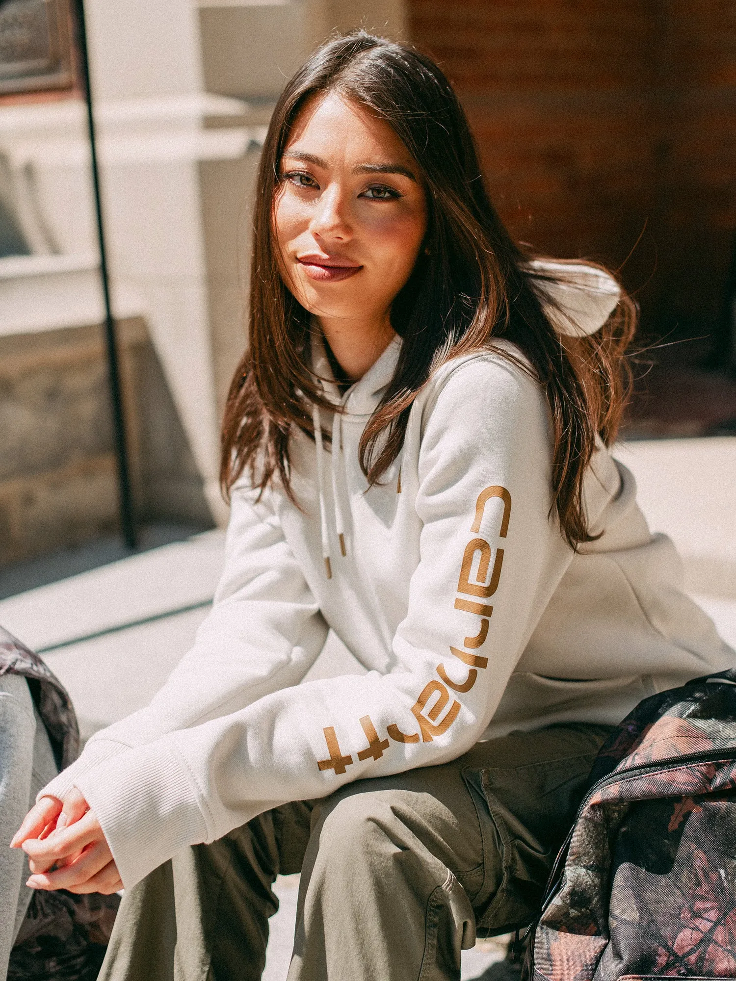 CARHARTT LOGO SLEEVE PULLOVER HOODIE sold by Boathouse