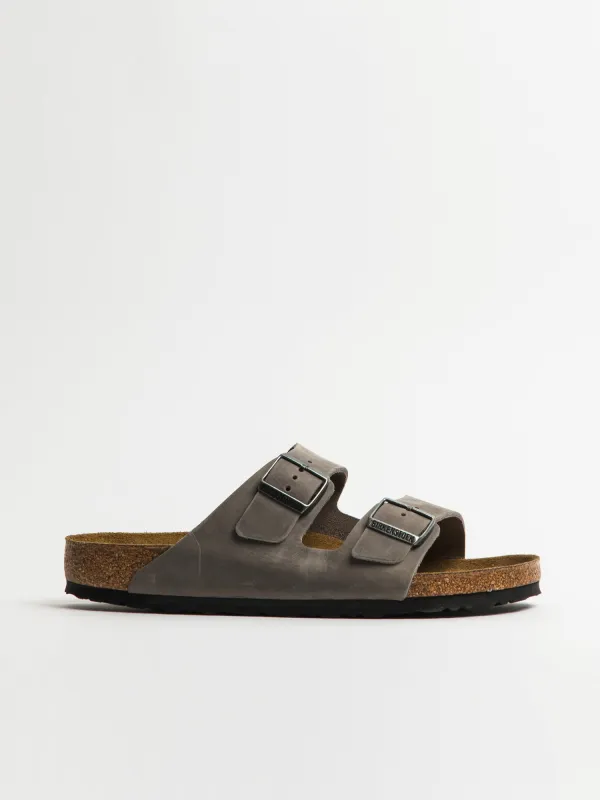 MENS BIRKENSTOCK ARIZONA SF OILED LEATHER SANDALS - IRON sold by Boathouse
