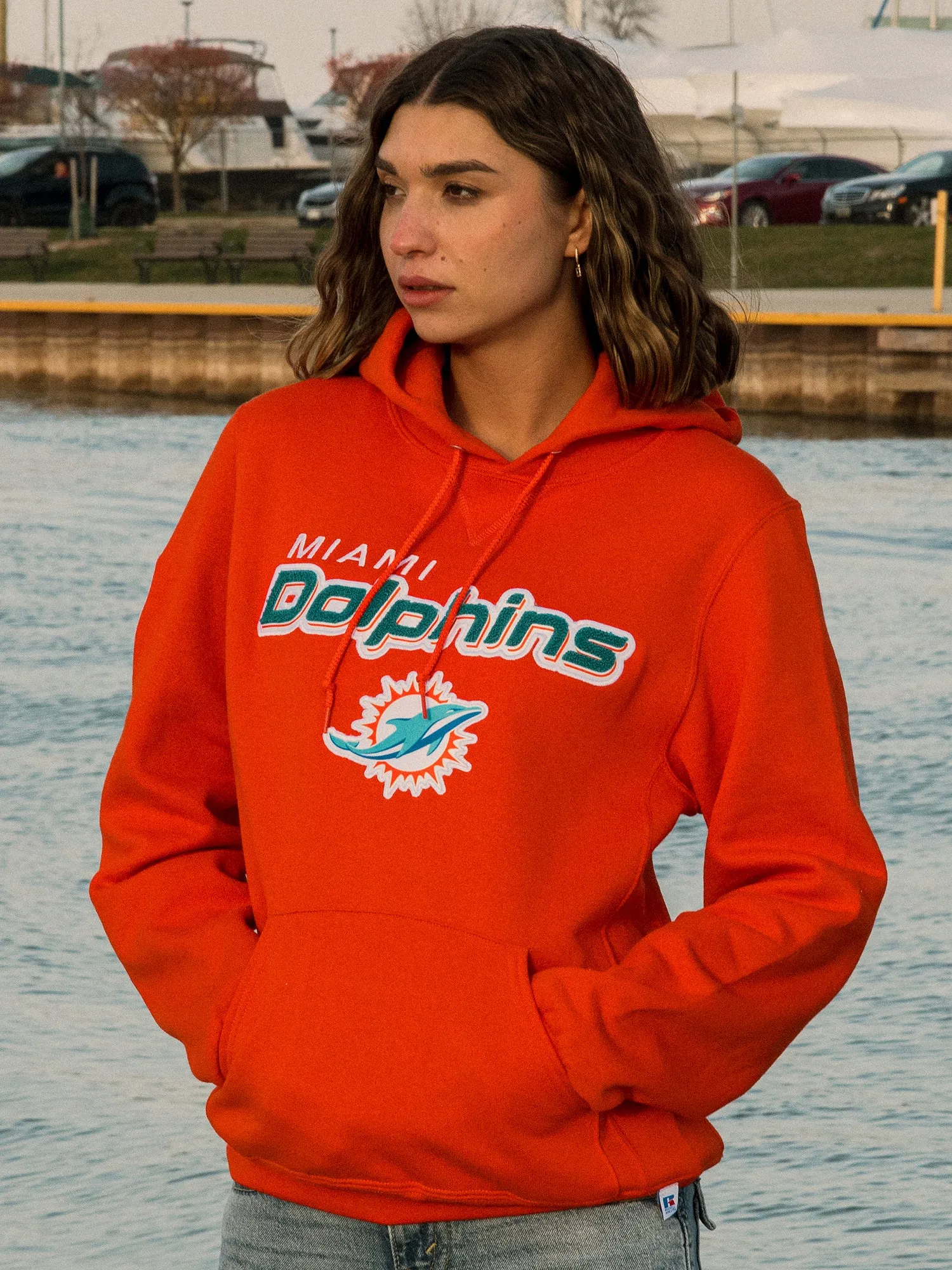 NFL MIAMI DOLPHINS END ZONE PULLOVER HOODIE sold by Boathouse product image thumbnail 2