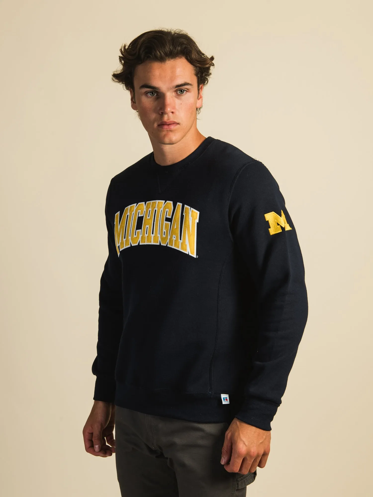 NCAA MICHIGAN SLEEVE EMBROIDERED CREW sold by Boathouse product image thumbnail 3