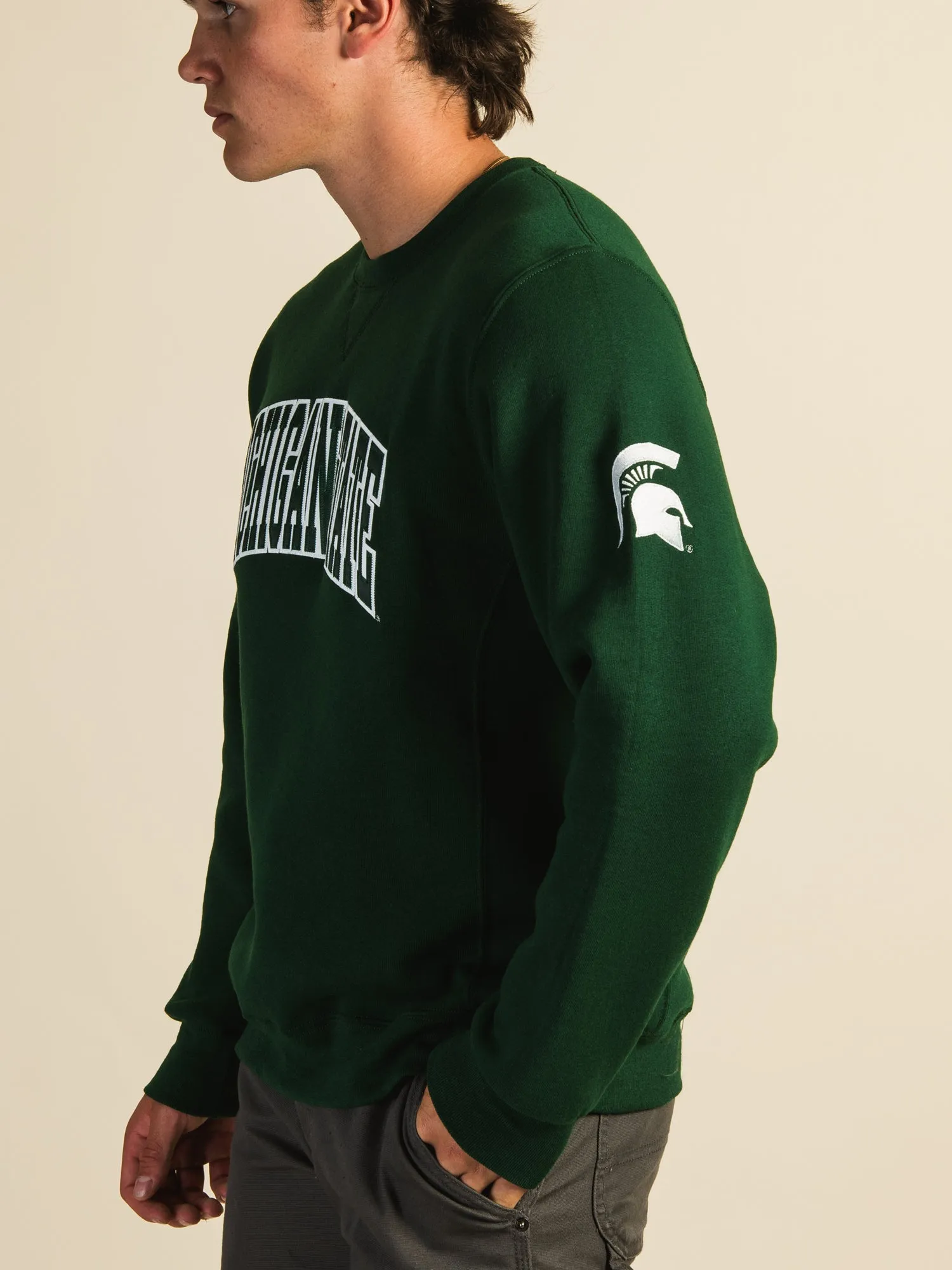 NCAA MICHIGAN STATE SLEEVE EMBROIDERED CREW sold by Boathouse product image thumbnail 4