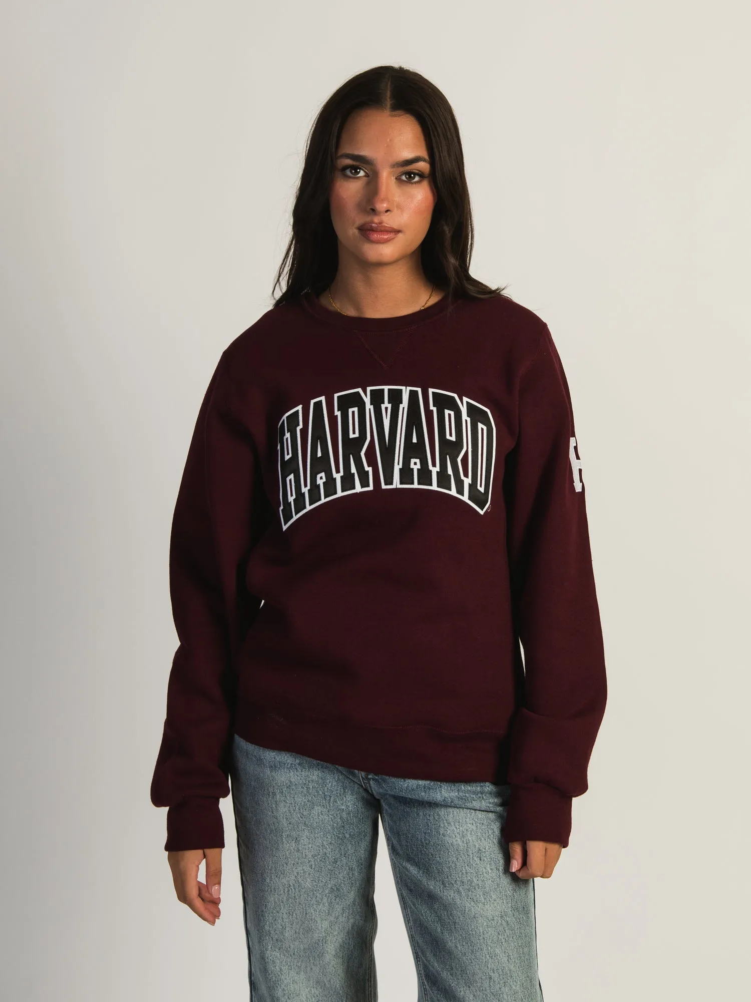 NCAA HARVARD SLEEVE EMBROIDERED CREW sold by Boathouse product image thumbnail 2