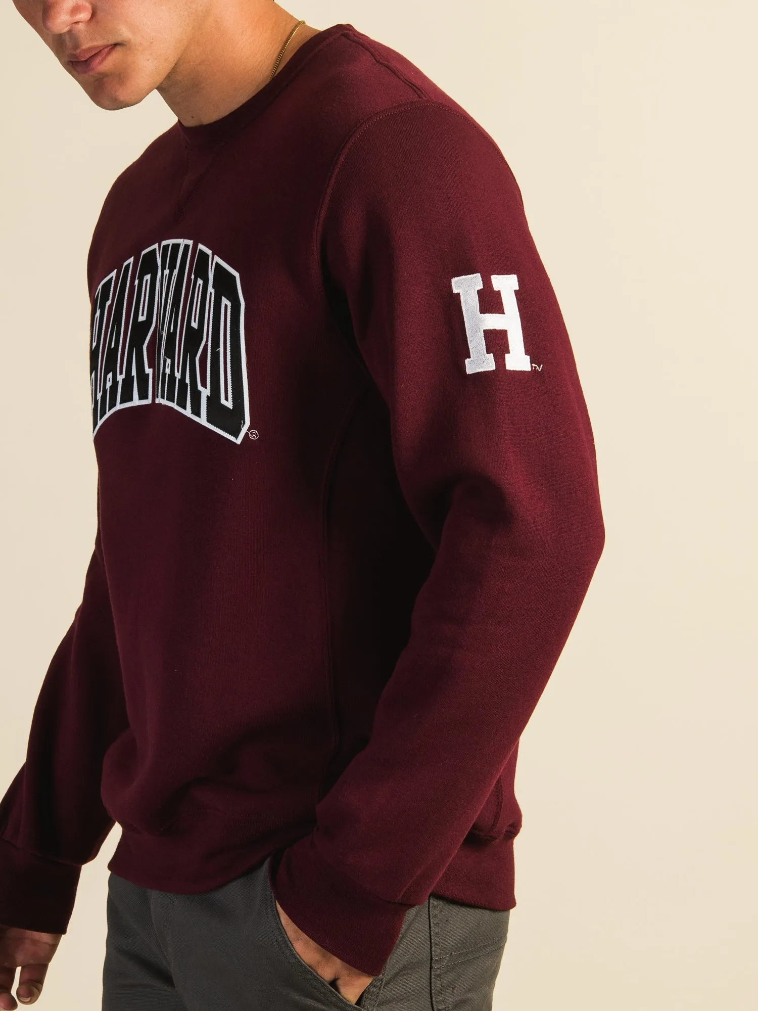 NCAA HARVARD SLEEVE EMBROIDERED CREW sold by Boathouse product image thumbnail 4