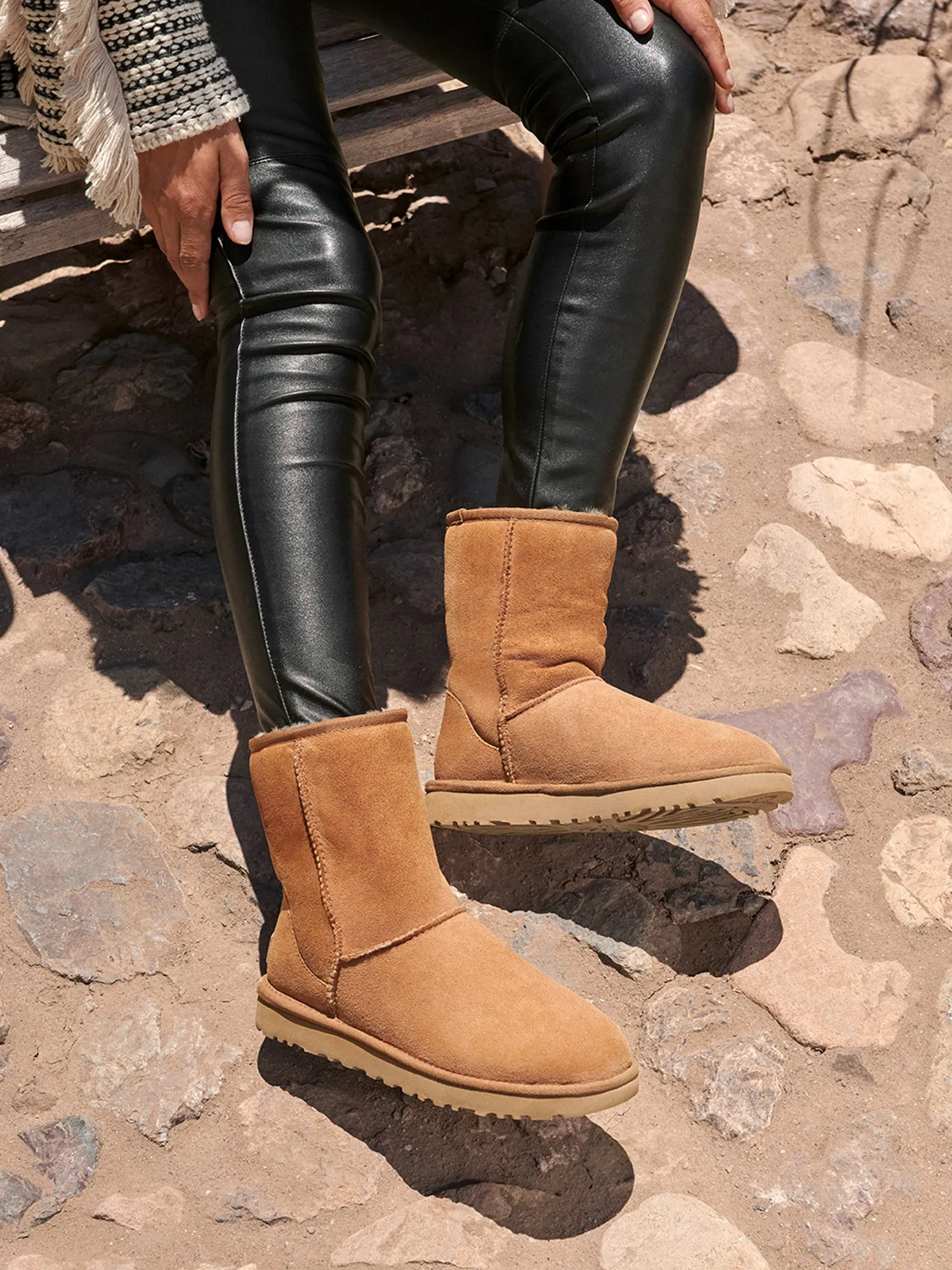 WOMENS UGG CLASSIC SHORT II BOOTS - CHESTNUT sold by Boathouse product image thumbnail 3