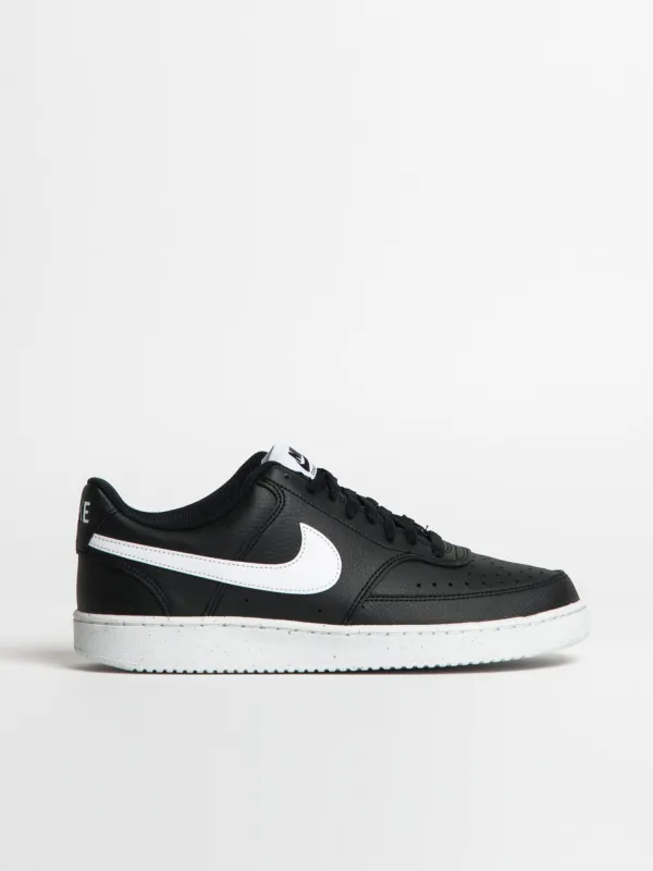 MENS NIKE COURT VISION LOW NEXT NATURE SNEAKER - BLACK/WHITE sold by Boathouse