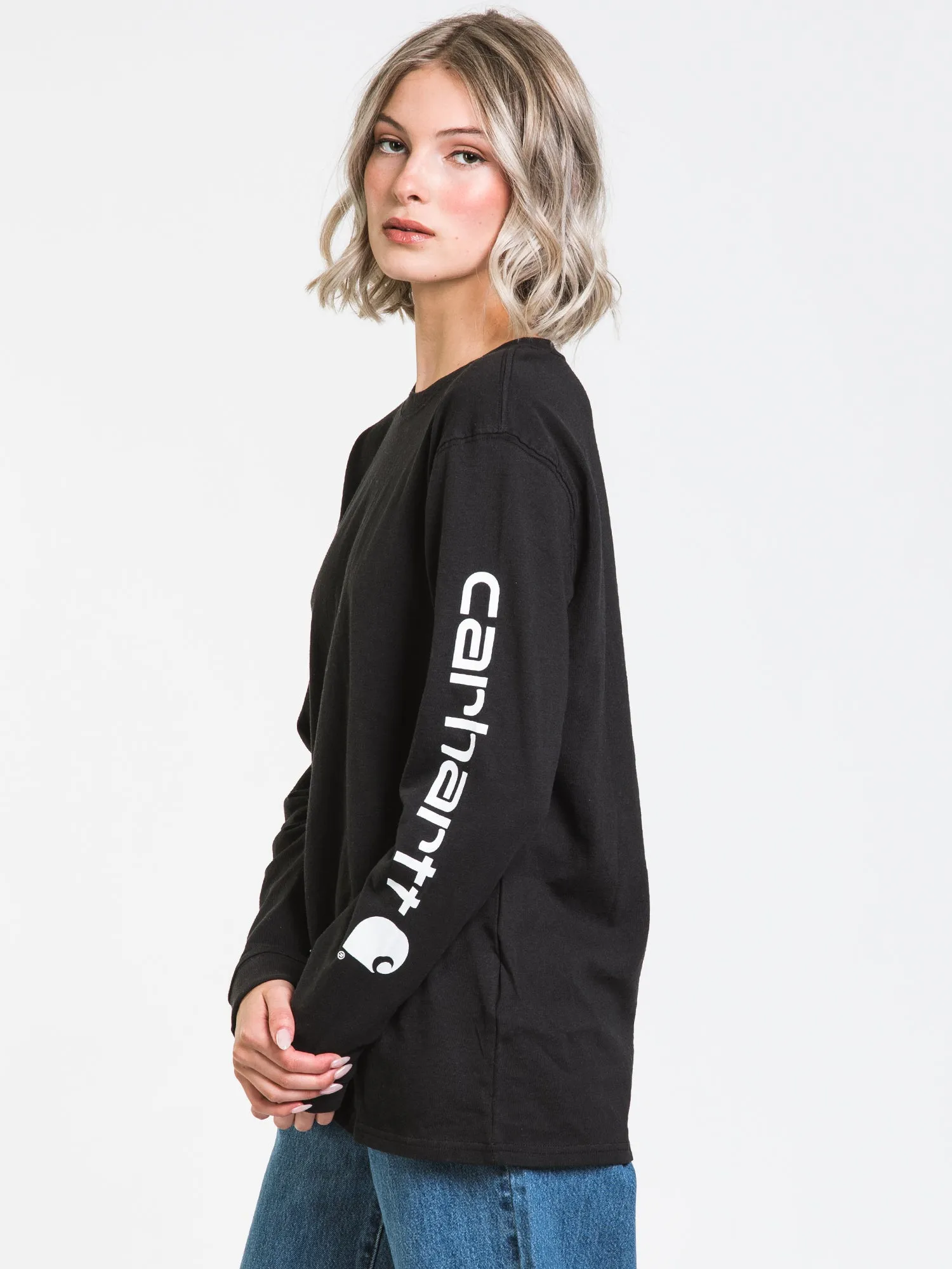 CARHARTT SLEEVE LOGO LONG SLEEVE TEE sold by Boathouse product image thumbnail 3