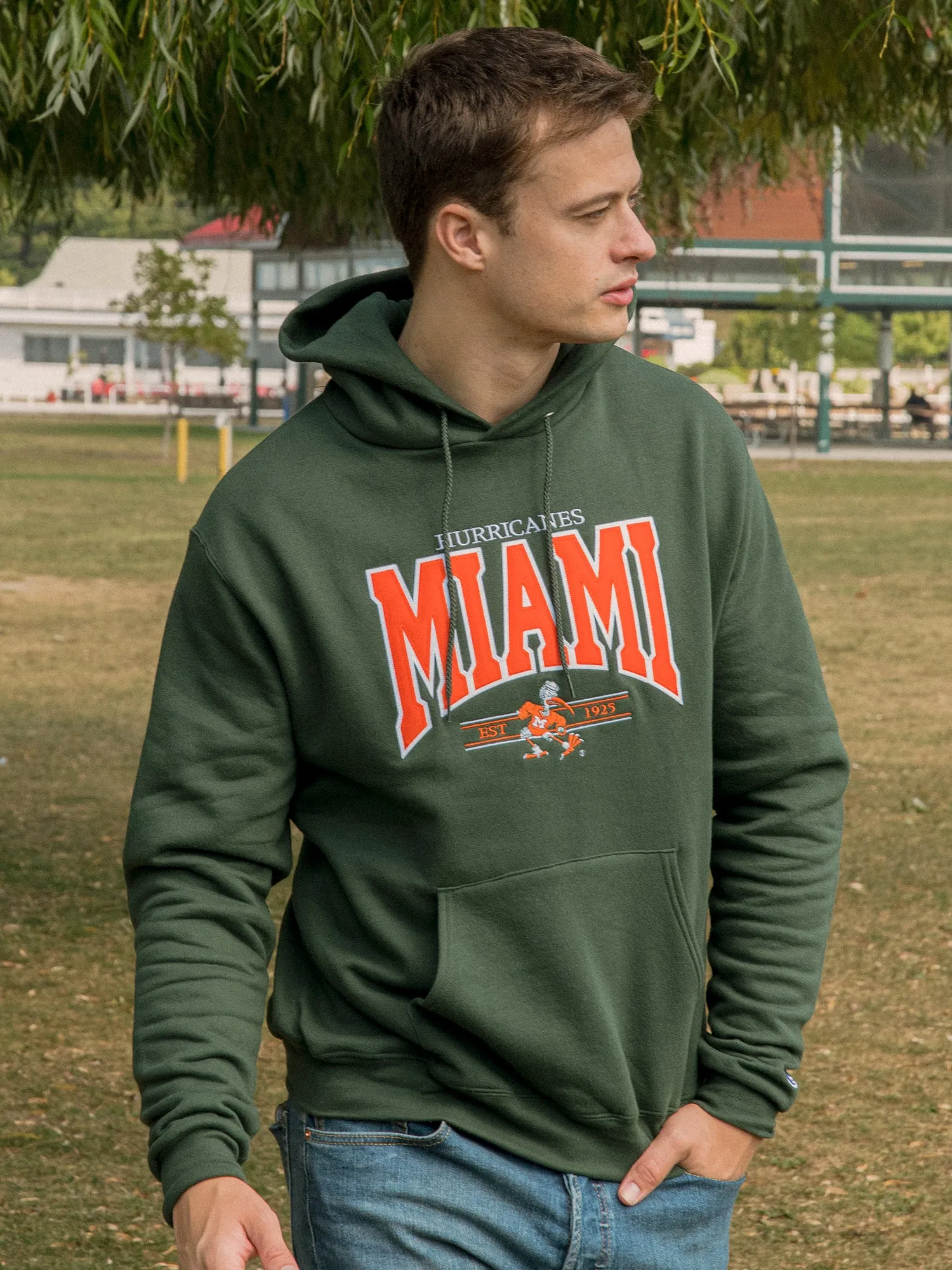 NCAA MIAMI U PULLOVER HOODIE sold by Boathouse