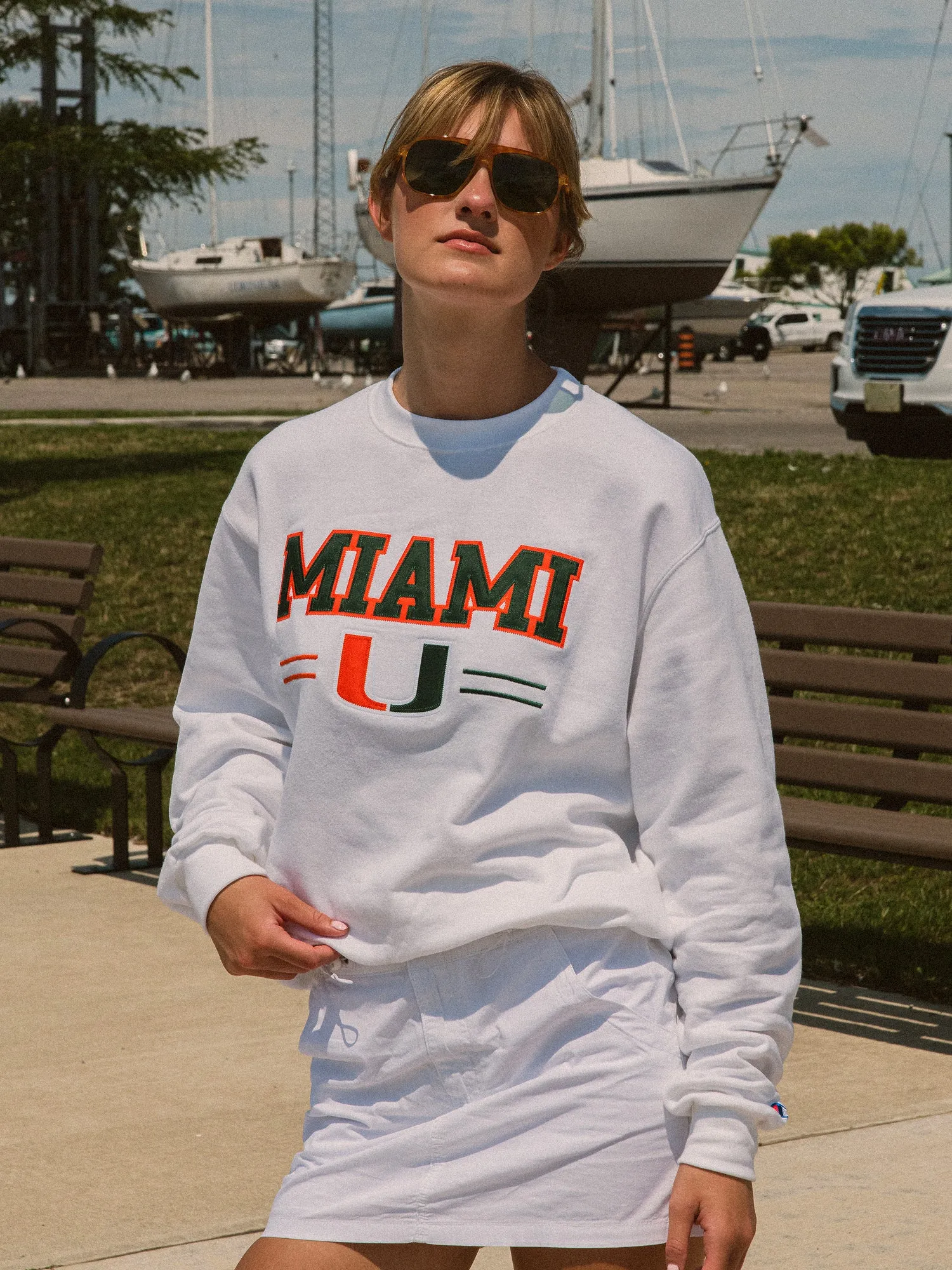 NCAA MIAMI U CREWNECK sold by Boathouse product image thumbnail 2
