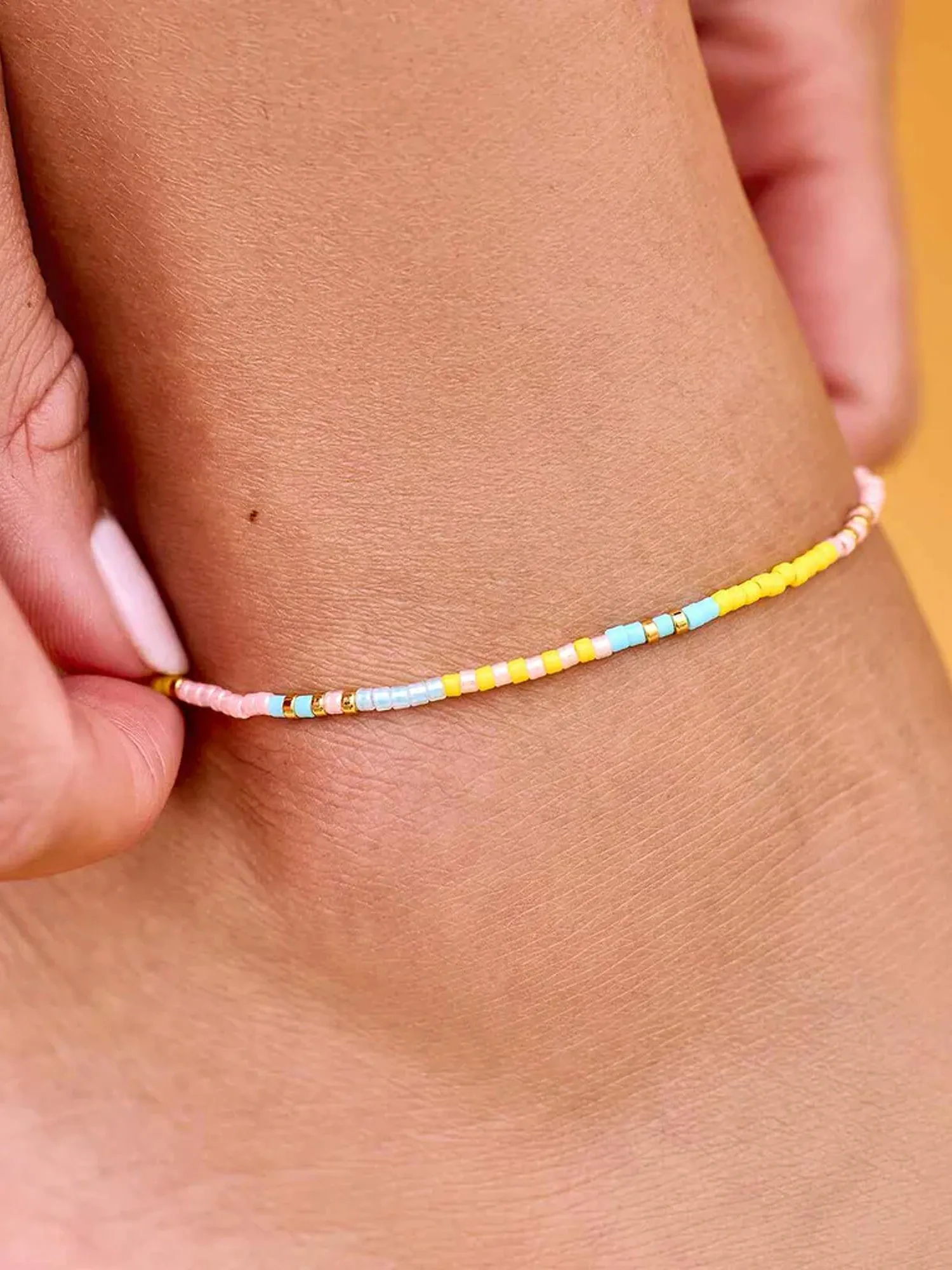 PURA VIDA MIXED SEED BEAD STRTCH ANKLET sold by Boathouse product image thumbnail 2