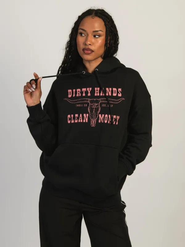 TROLL CO. DHCM LH PULLOVER HOODIE - BLACK sold by Boathouse