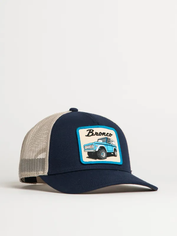 AMERICAN NEEDLE VALIN BRONCO TRUCKER HAT sold by Boathouse