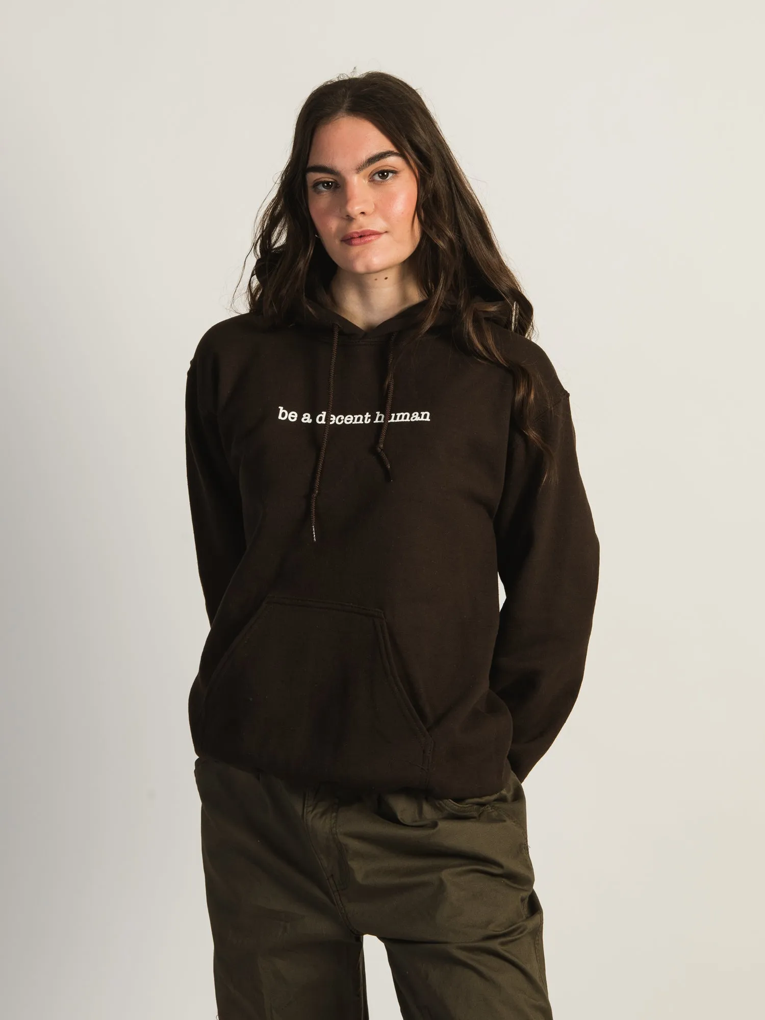 BARSTOOL SPORTS BE A DECENT HUMAN HOODIE sold by Boathouse product image thumbnail 3