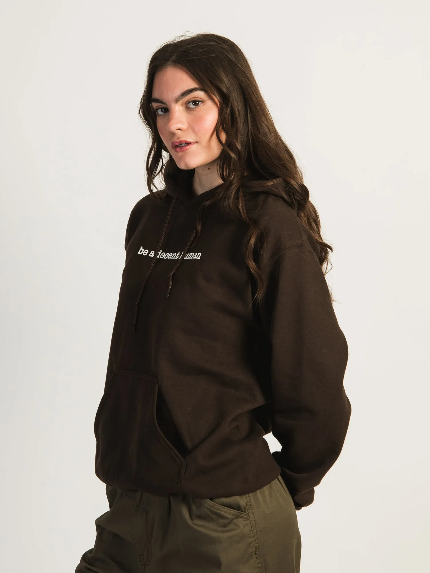 BARSTOOL SPORTS BE A DECENT HUMAN HOODIE sold by Boathouse product image thumbnail 2