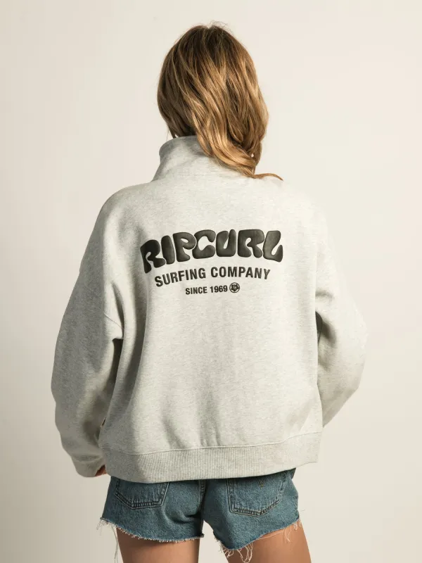 RIP CURL SURF PUFF QUARTER ZIP - GREY sold by Boathouse