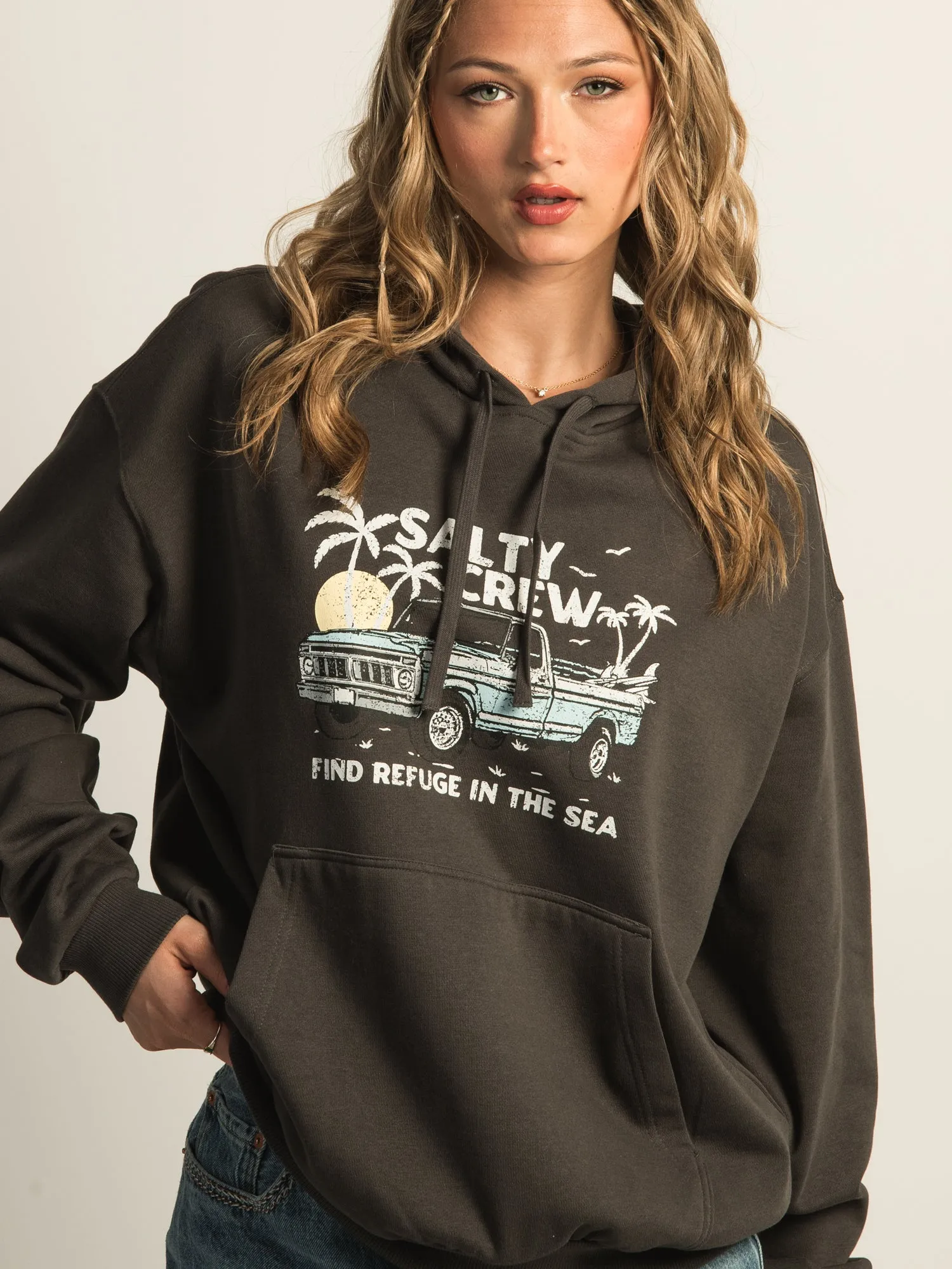 SALTY CREW TAILGATE HOODIE - CHARCOAL sold by Boathouse product image thumbnail 3