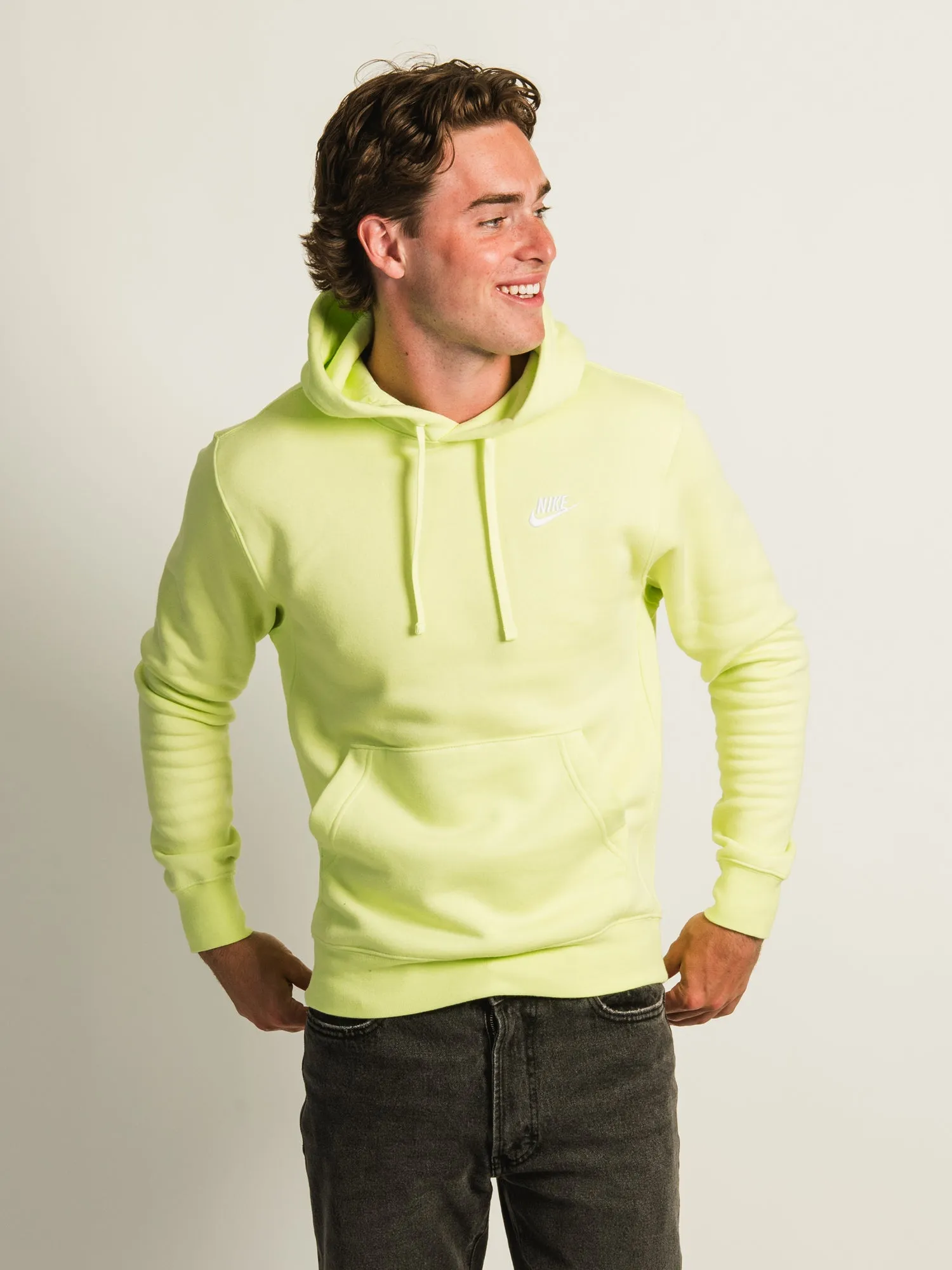 NIKE SPORTSWEAR CLUB PULL OVER HOODIE- LEMON TWIST sold by Boathouse