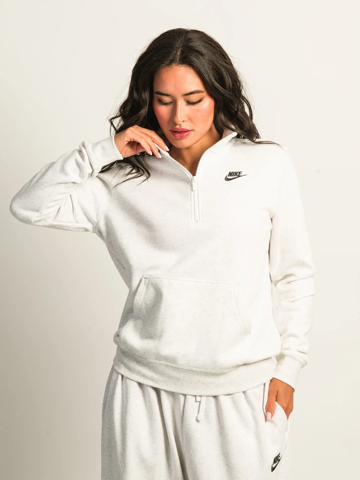 NIKE SPORTSWEAR CLUB FLEECE QUARTER ZIP - BIRCH sold by Boathouse