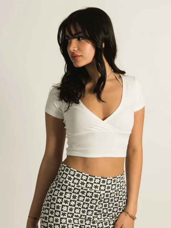 HARLOW DORA SOLID VNECK TEE  - CLEARANCE sold by Boathouse
