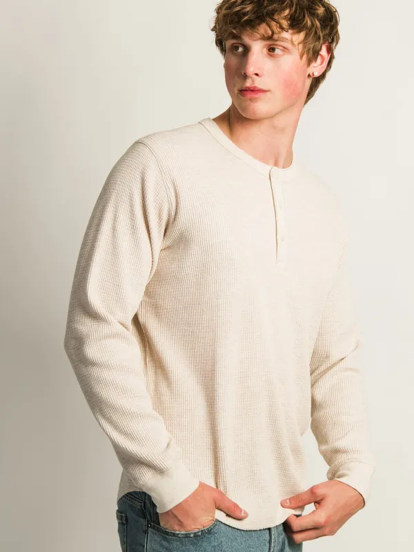 KOLBY WAFFLE HENLEY - OATMEAL sold by Boathouse
