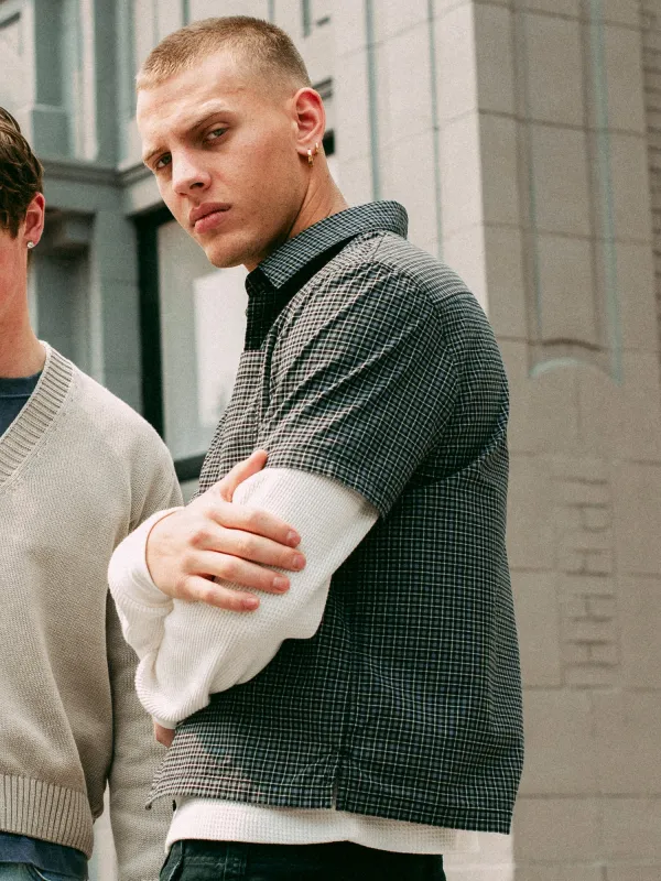 KOLBY BOXY PLAID SHIRT - BLACK sold by Boathouse