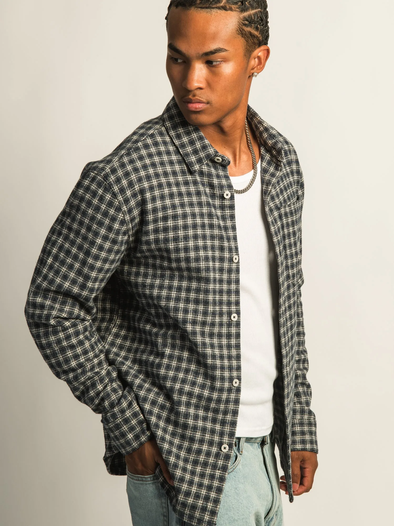 KOLBY 90S FLANNEL - BLUE sold by Boathouse product image thumbnail 5