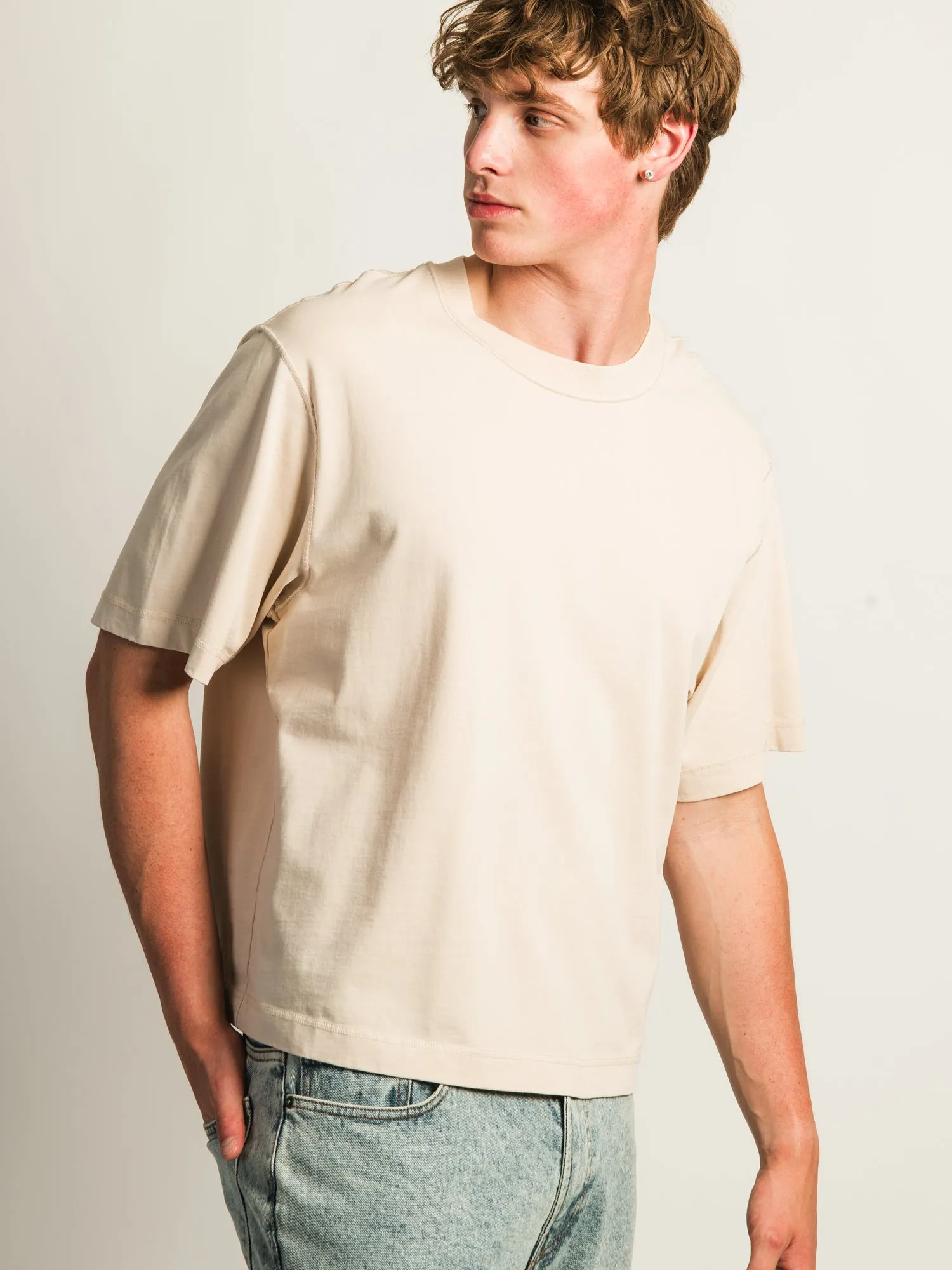 KOLBY SHORT CUT HEAVYWEIGHT TEE - CREAM sold by Boathouse product image thumbnail 5