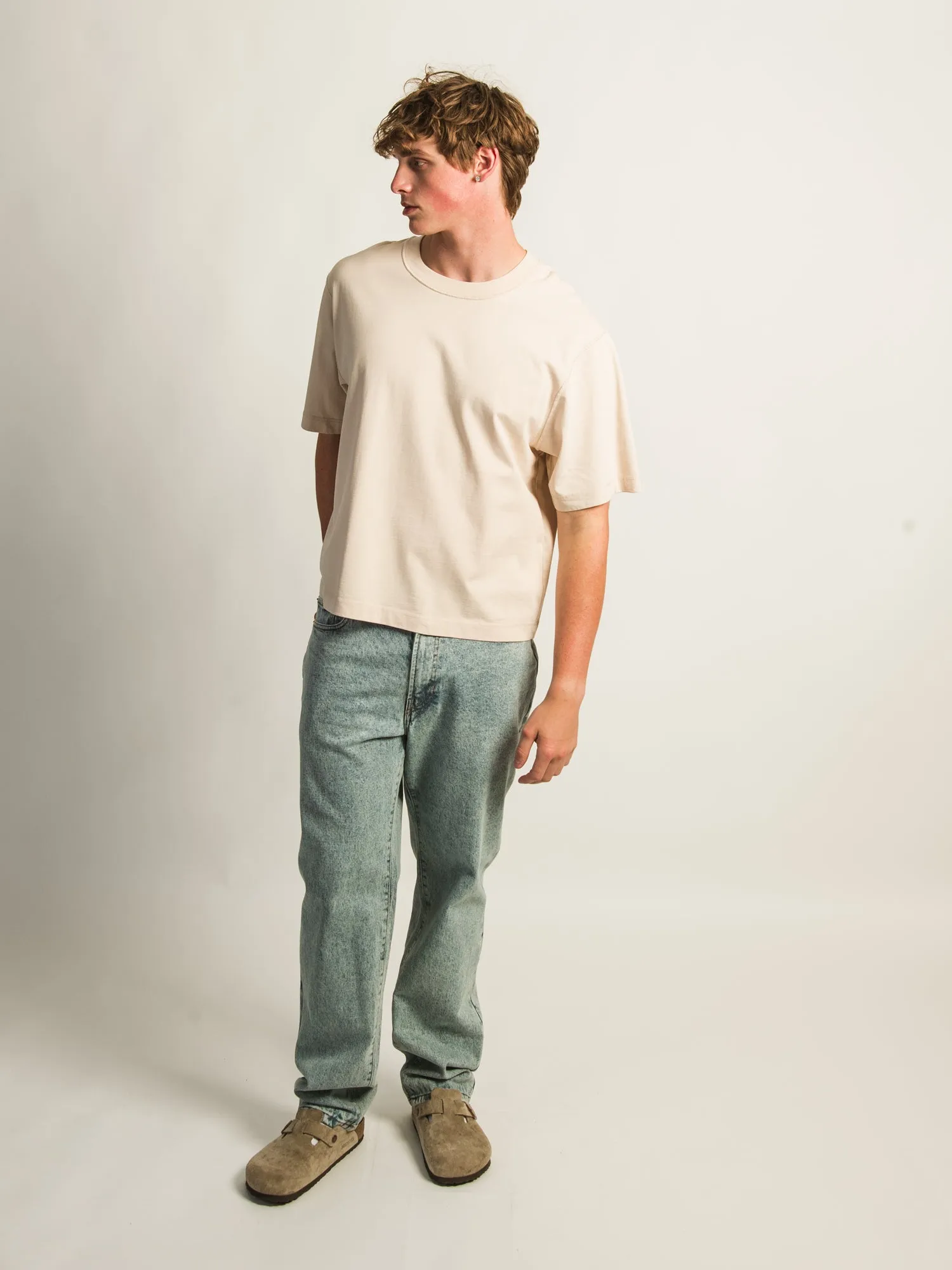 KOLBY SHORT CUT HEAVYWEIGHT TEE - CREAM sold by Boathouse product image thumbnail 3