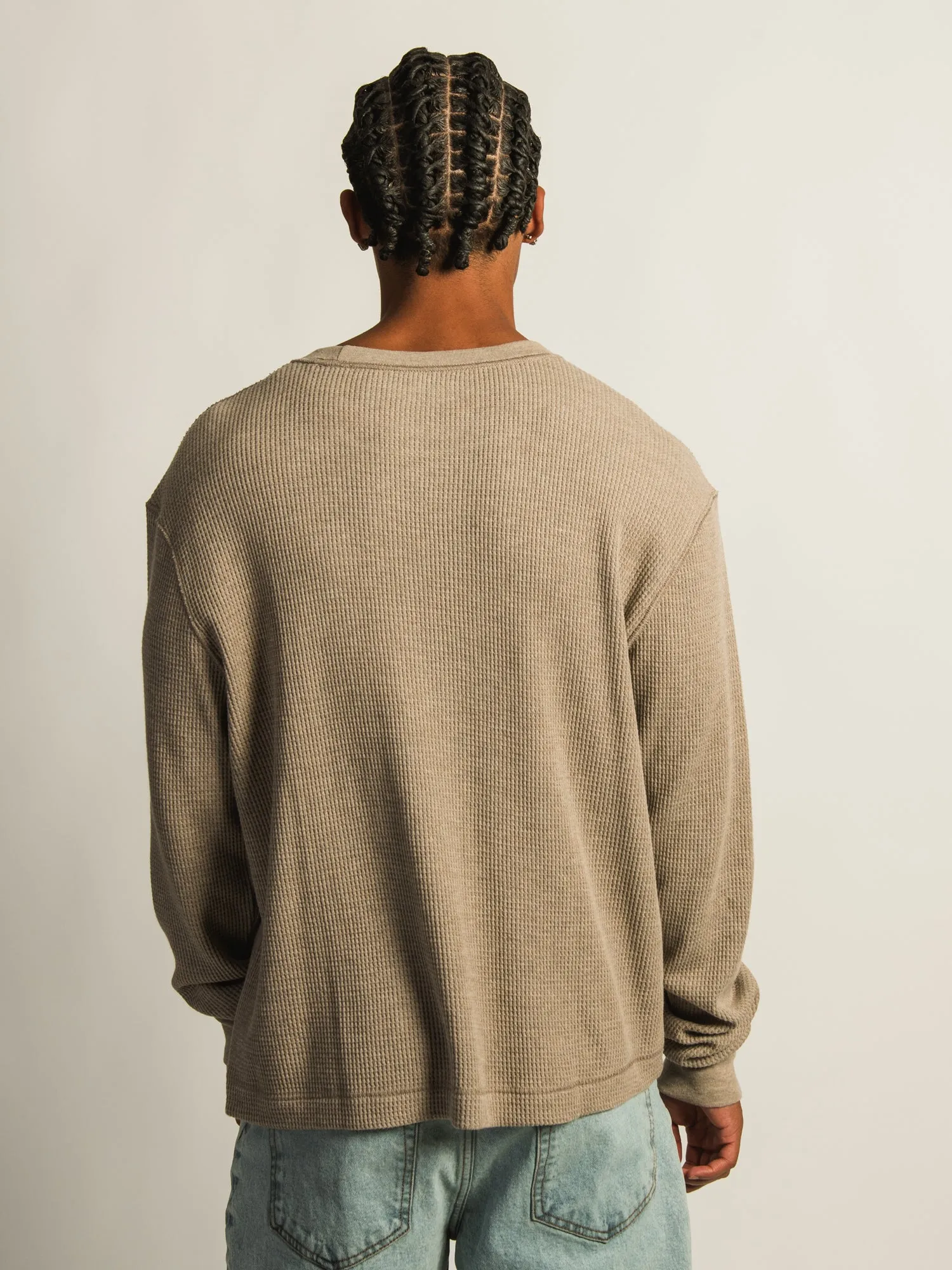 KOLBY SHORT CUT LONG SLEEVE WAFFLE SHIRT - BROWN sold by Boathouse product image thumbnail 5